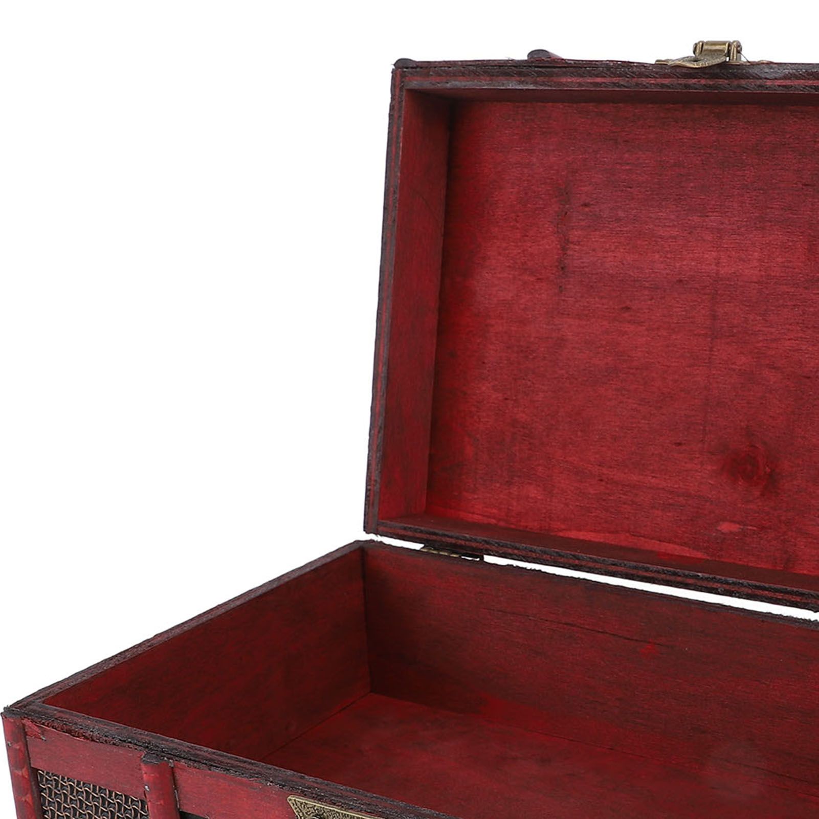 Vintage Storage Box Decorative Density Board Treasure Jewelry Chest for view 9