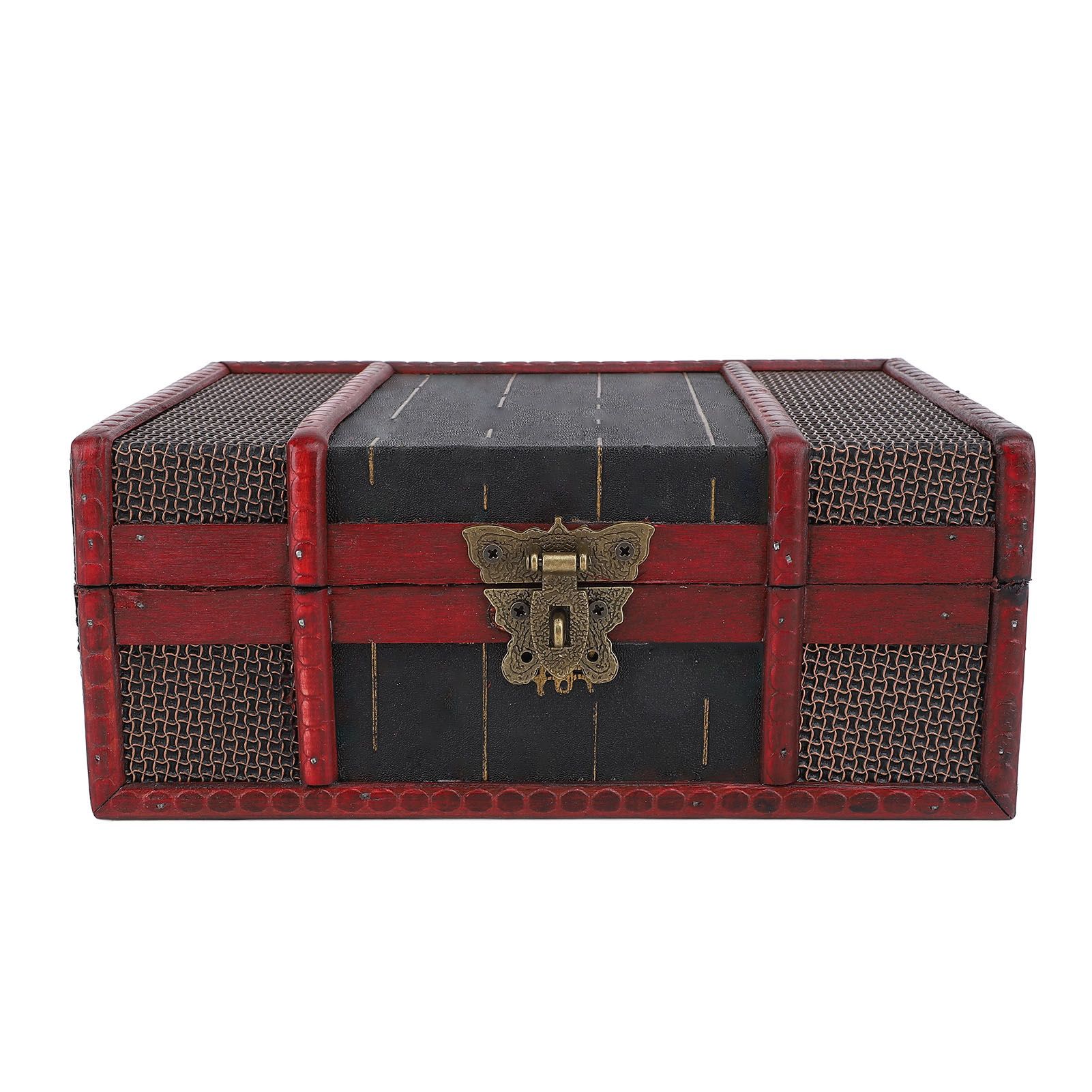 Vintage Storage Box Decorative Density Board Treasure Jewelry Chest for view 11