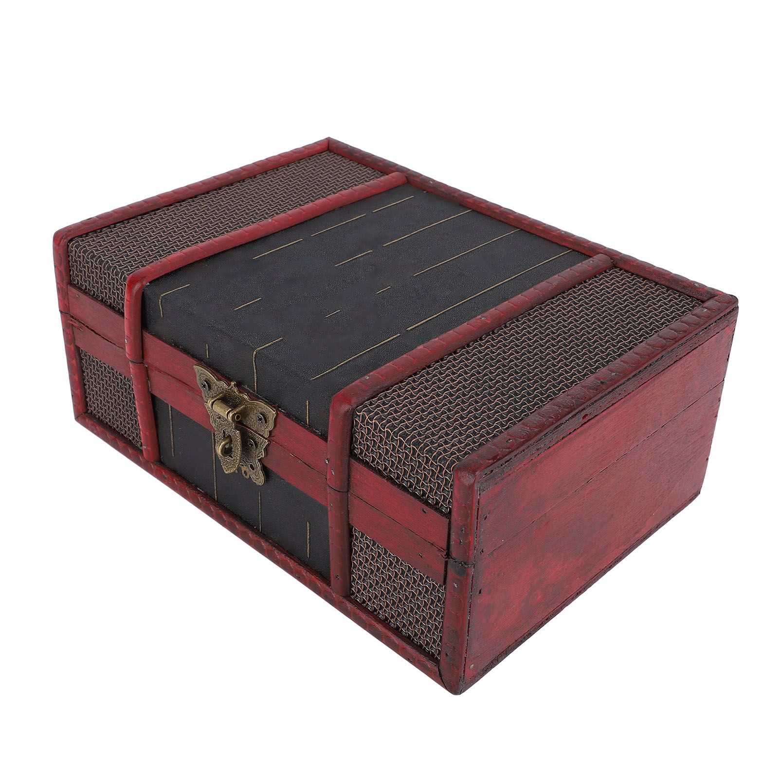Vintage Storage Box Decorative Density Board Treasure Jewelry Chest for view 12