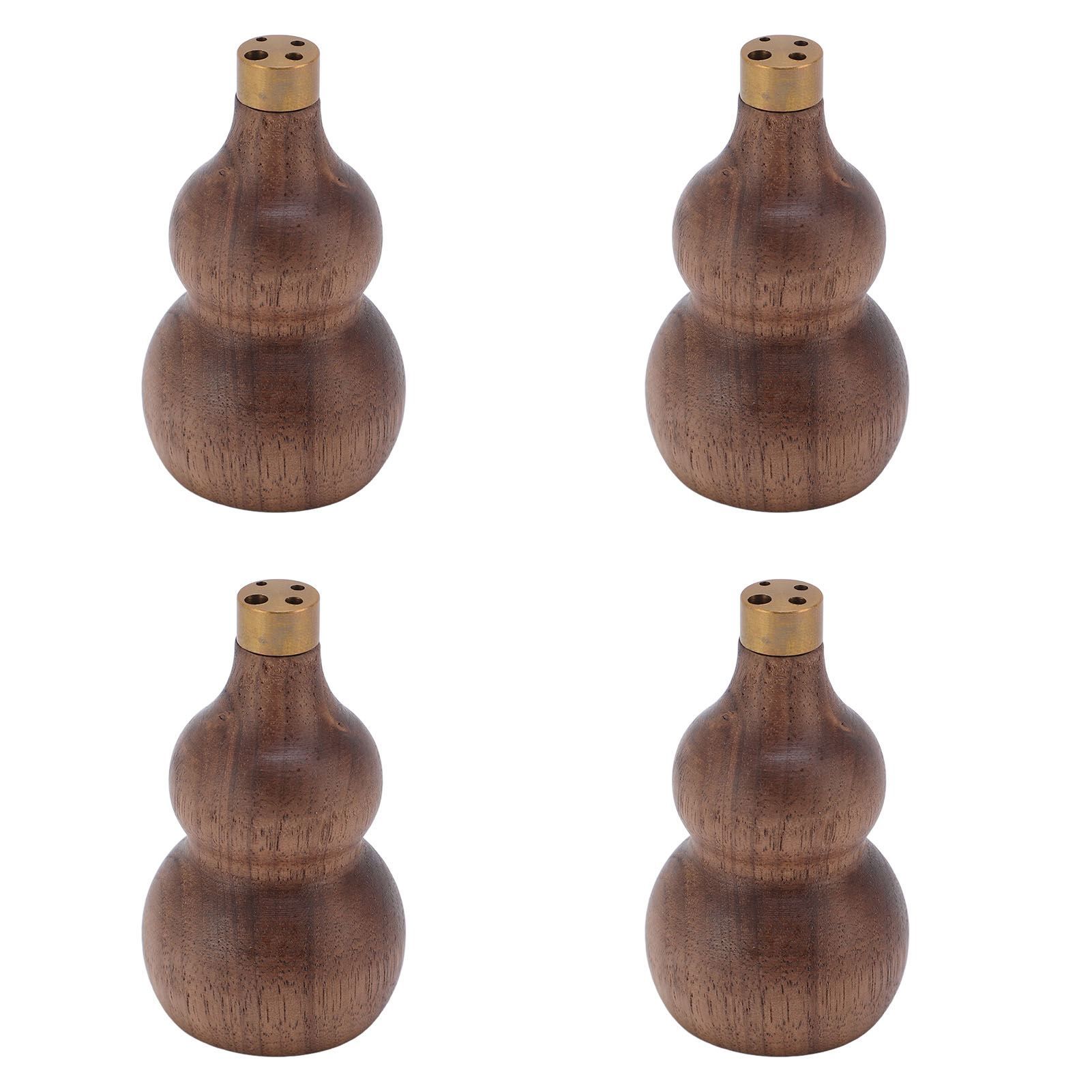 4Pcs Wooden Incense Holder for Sticks Gourd Shape Retro Solid Wood Decor Supplies