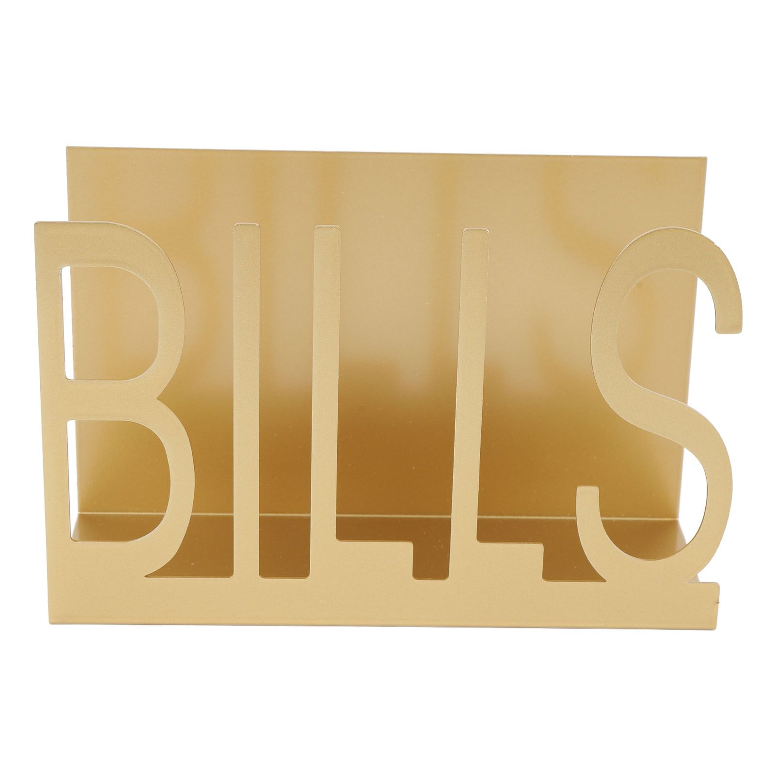 Desktop Metal Mail Holder Cutout Design Desk Letter Envelope Document view 4