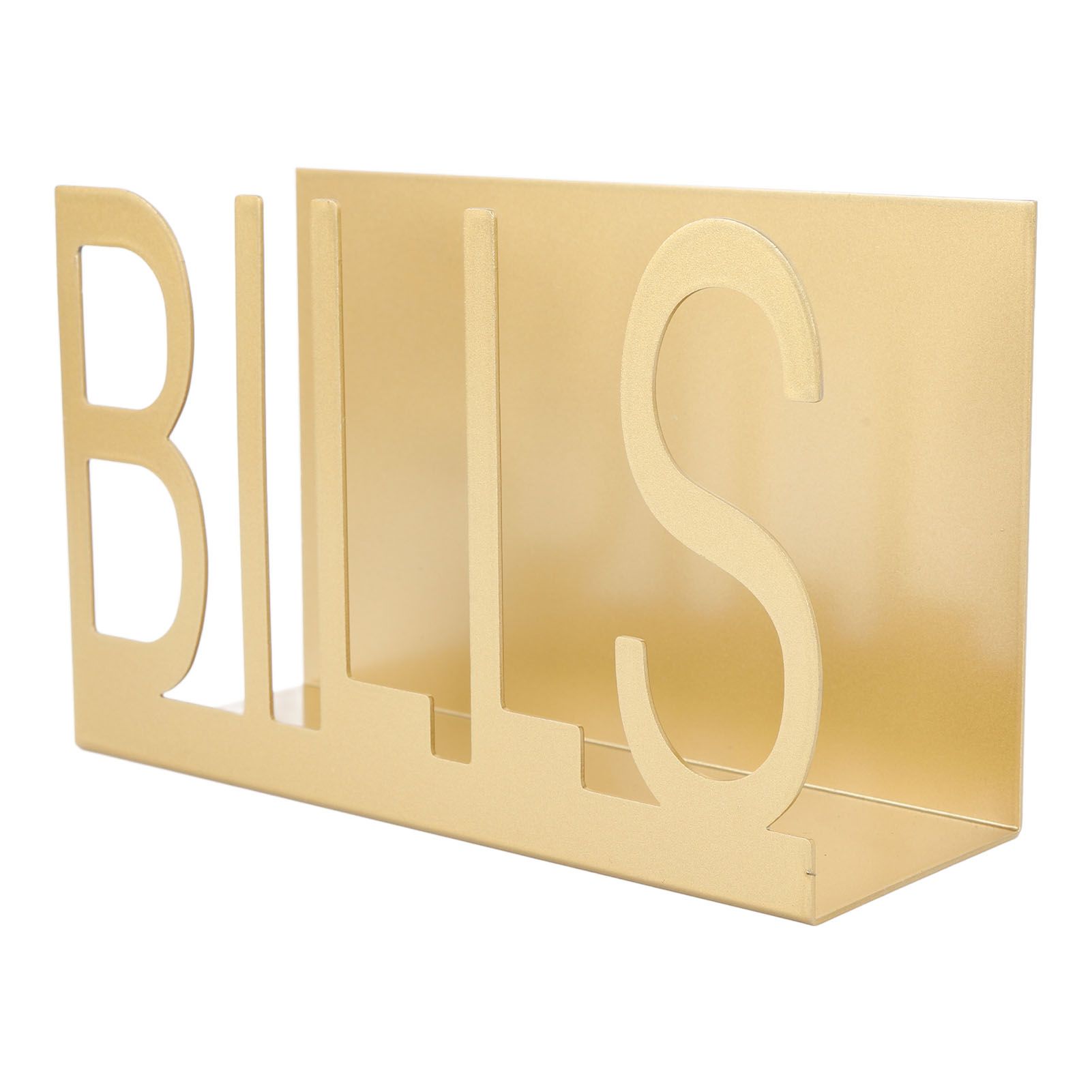 Desktop Metal Mail Holder Cutout Design Desk Letter Envelope Document view 6