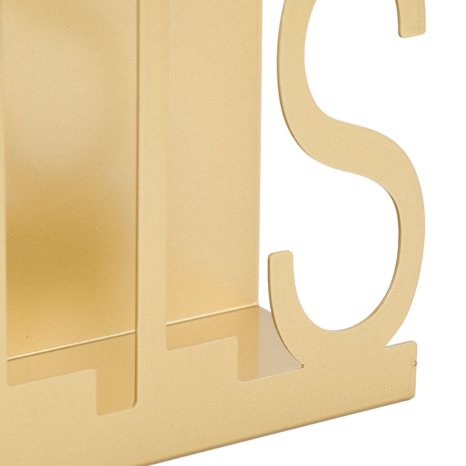 Desktop Metal Mail Holder Cutout Design Desk Letter Envelope Document view 7
