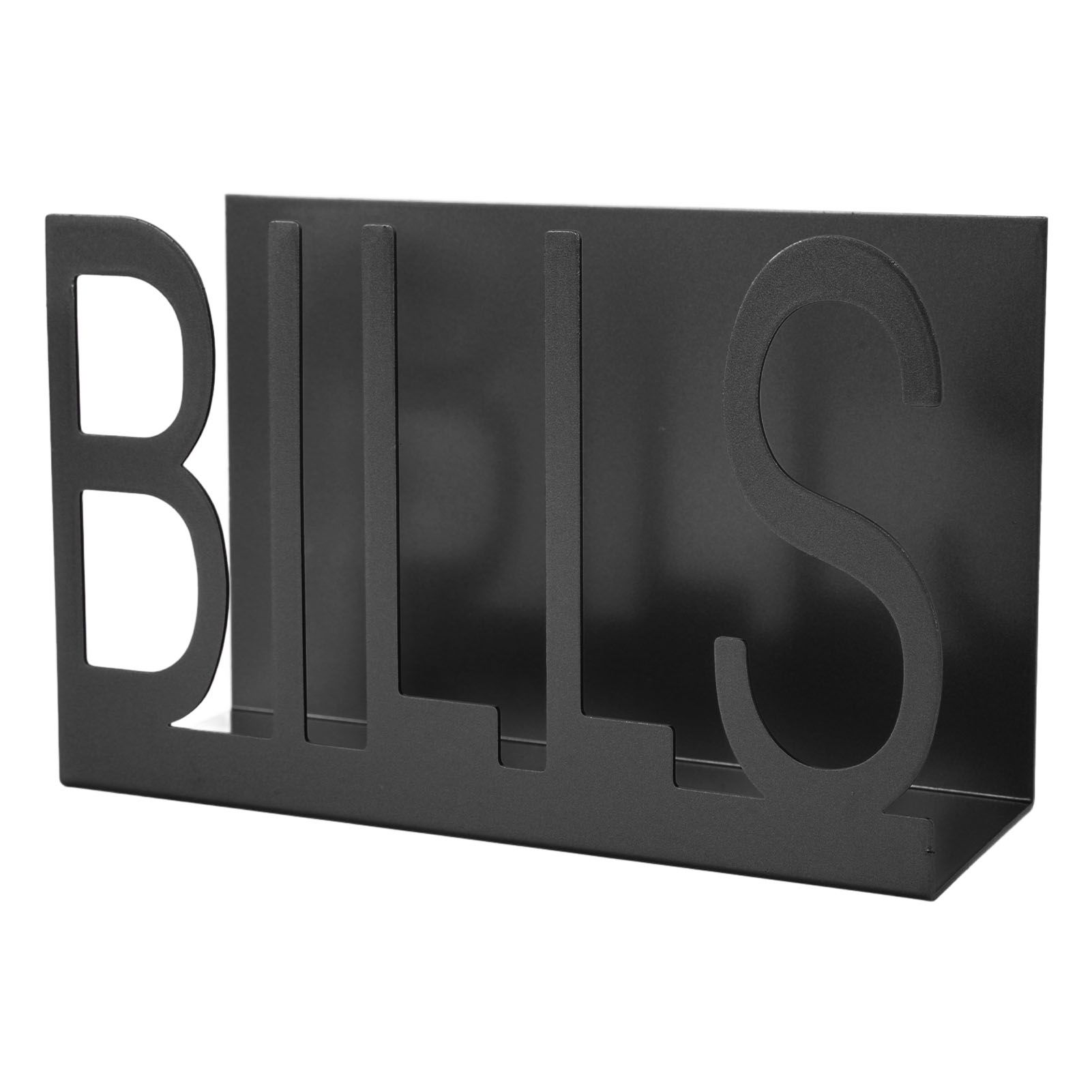 Desktop Metal Mail Holder Cutout Design Desk Letter Envelope Document