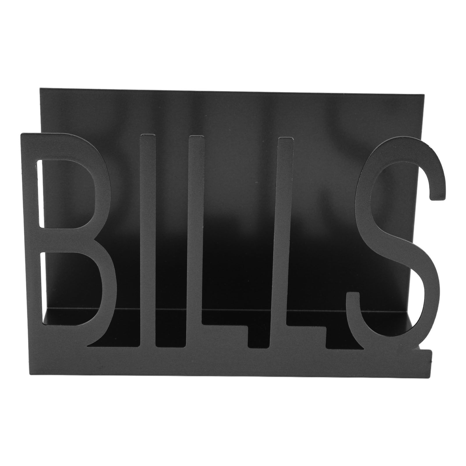 Desktop Metal Mail Holder Cutout Design Desk Letter Envelope Document view 4