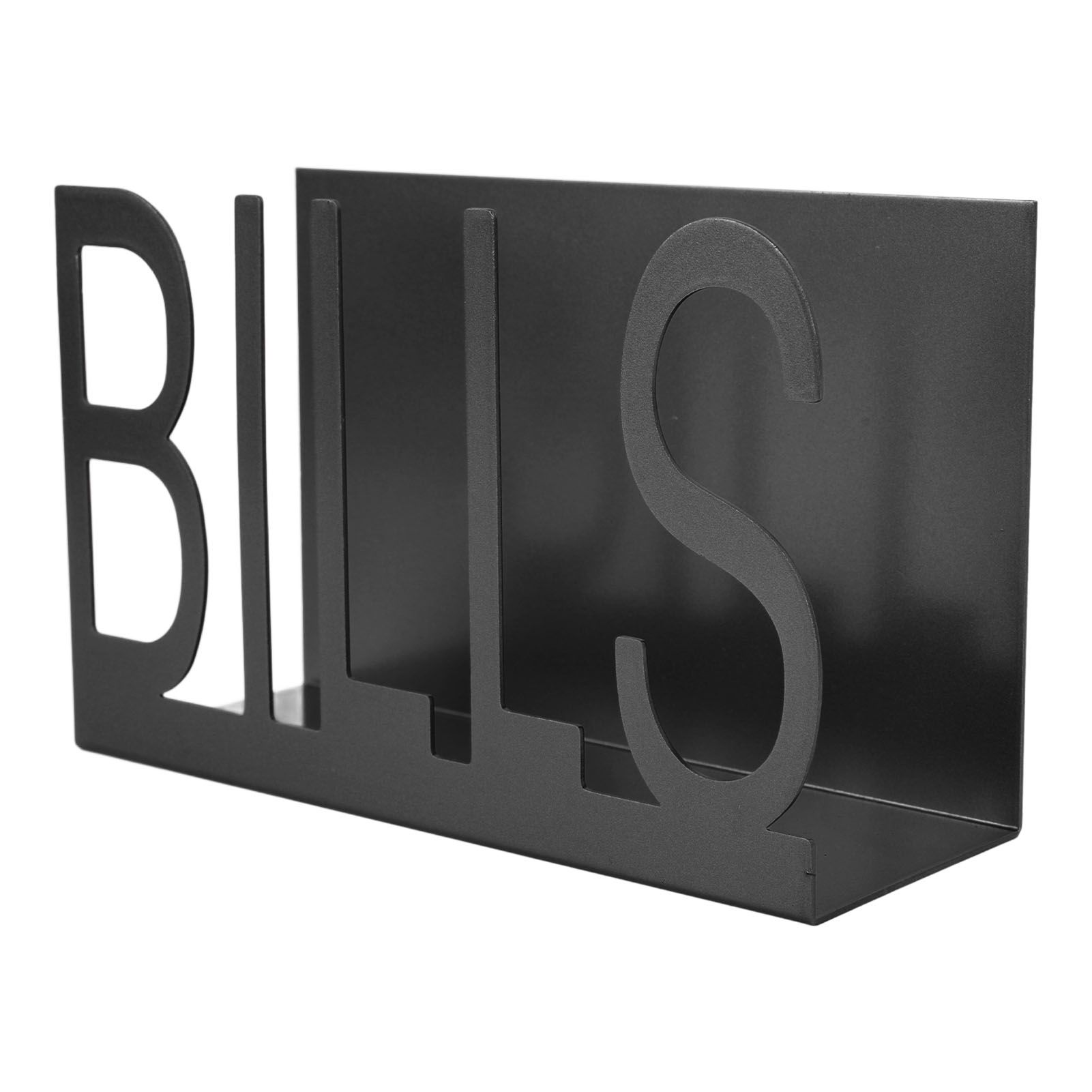 Desktop Metal Mail Holder Cutout Design Desk Letter Envelope Document view 6