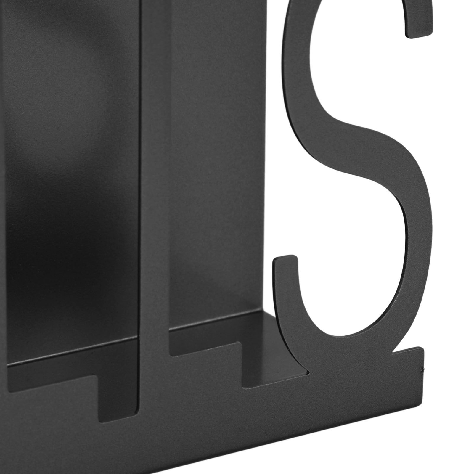 Desktop Metal Mail Holder Cutout Design Desk Letter Envelope Document view 7