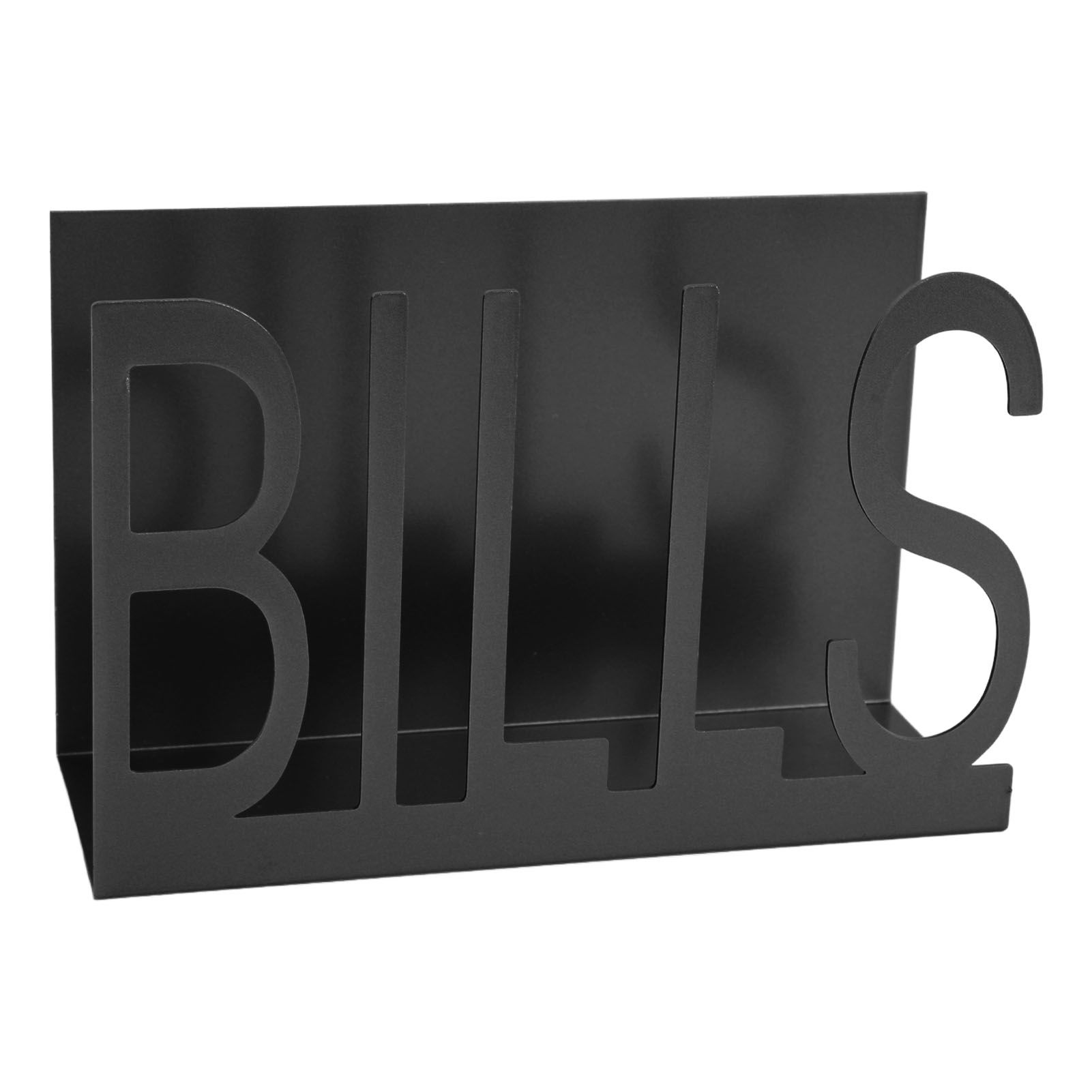 Desktop Metal Mail Holder Cutout Design Desk Letter Envelope Document view 8