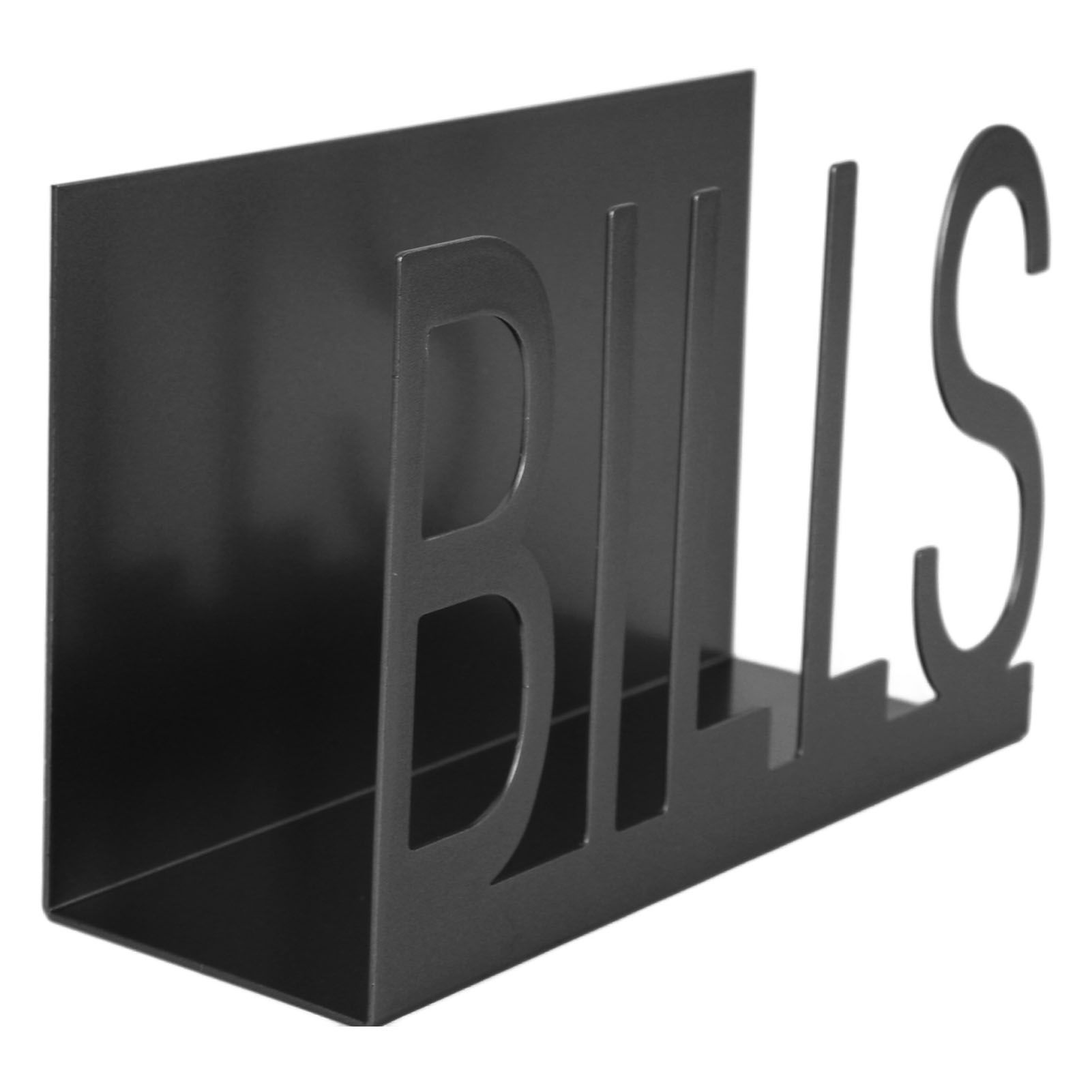 Desktop Metal Mail Holder Cutout Design Desk Letter Envelope Document view 9