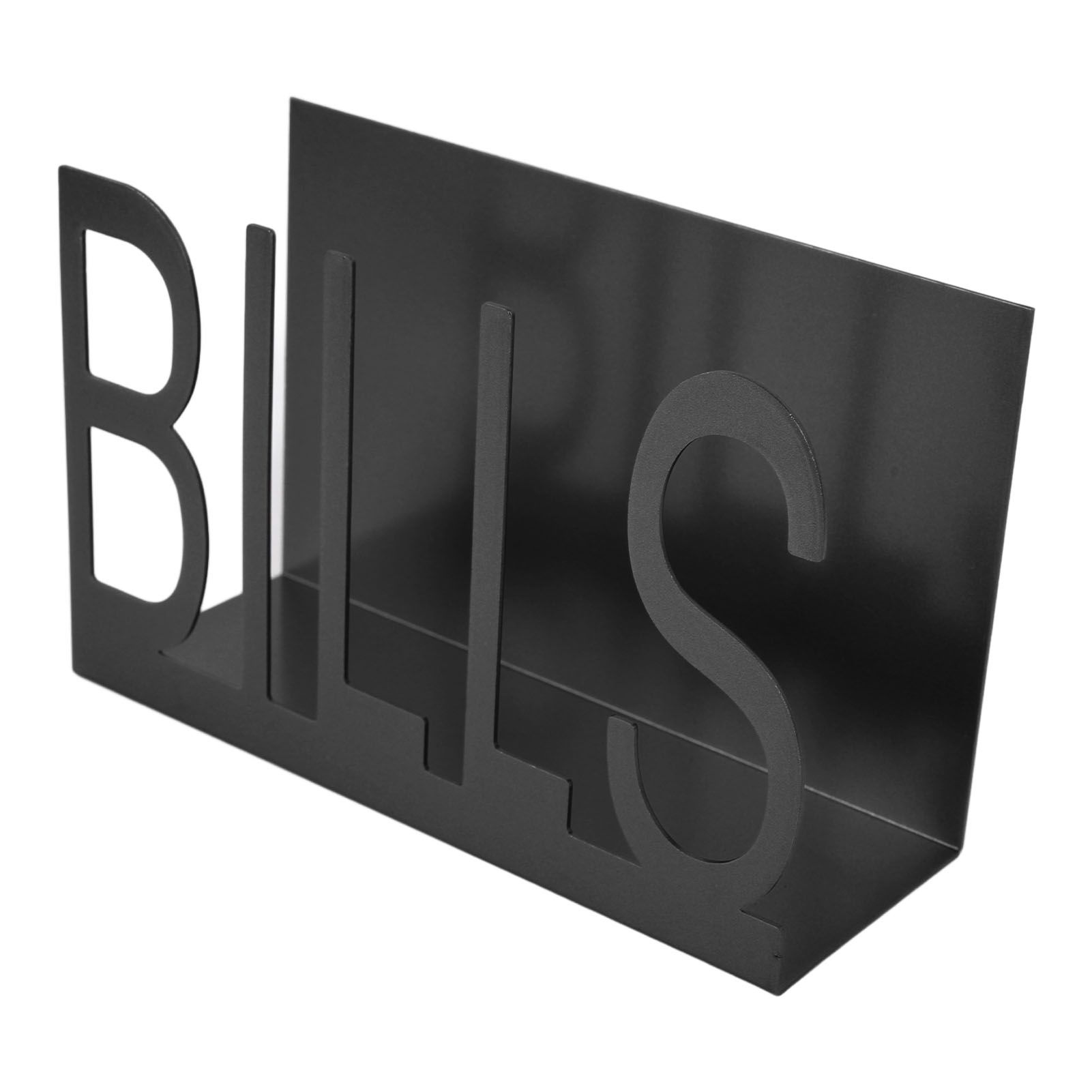 Desktop Metal Mail Holder Cutout Design Desk Letter Envelope Document view 12