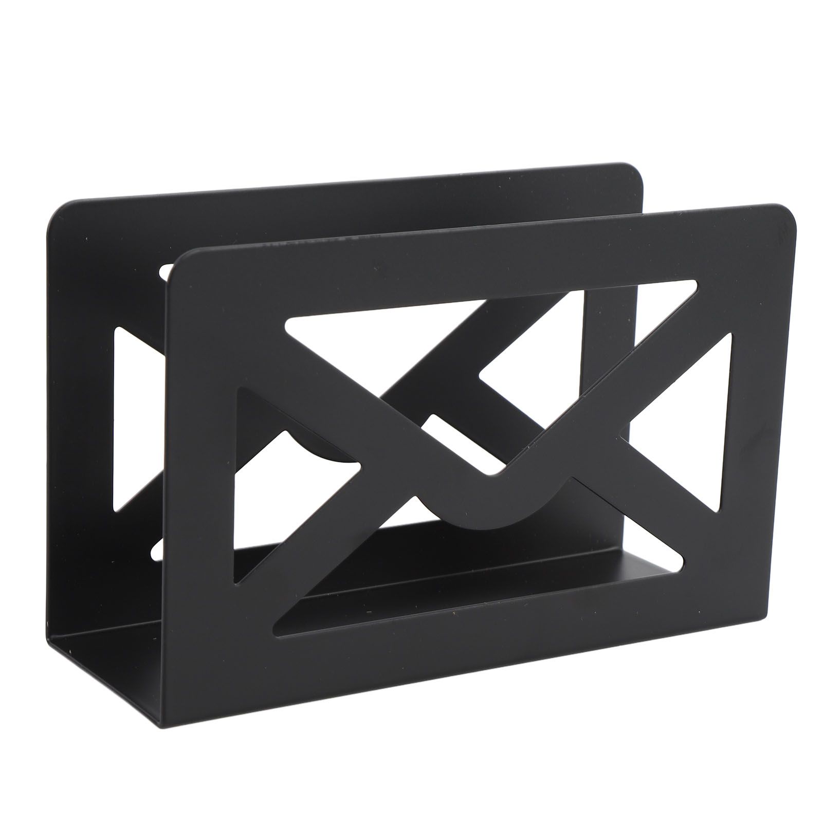 Desktop Metal Mail Holder Modern Black Letter Organizer Multifunctional Letter