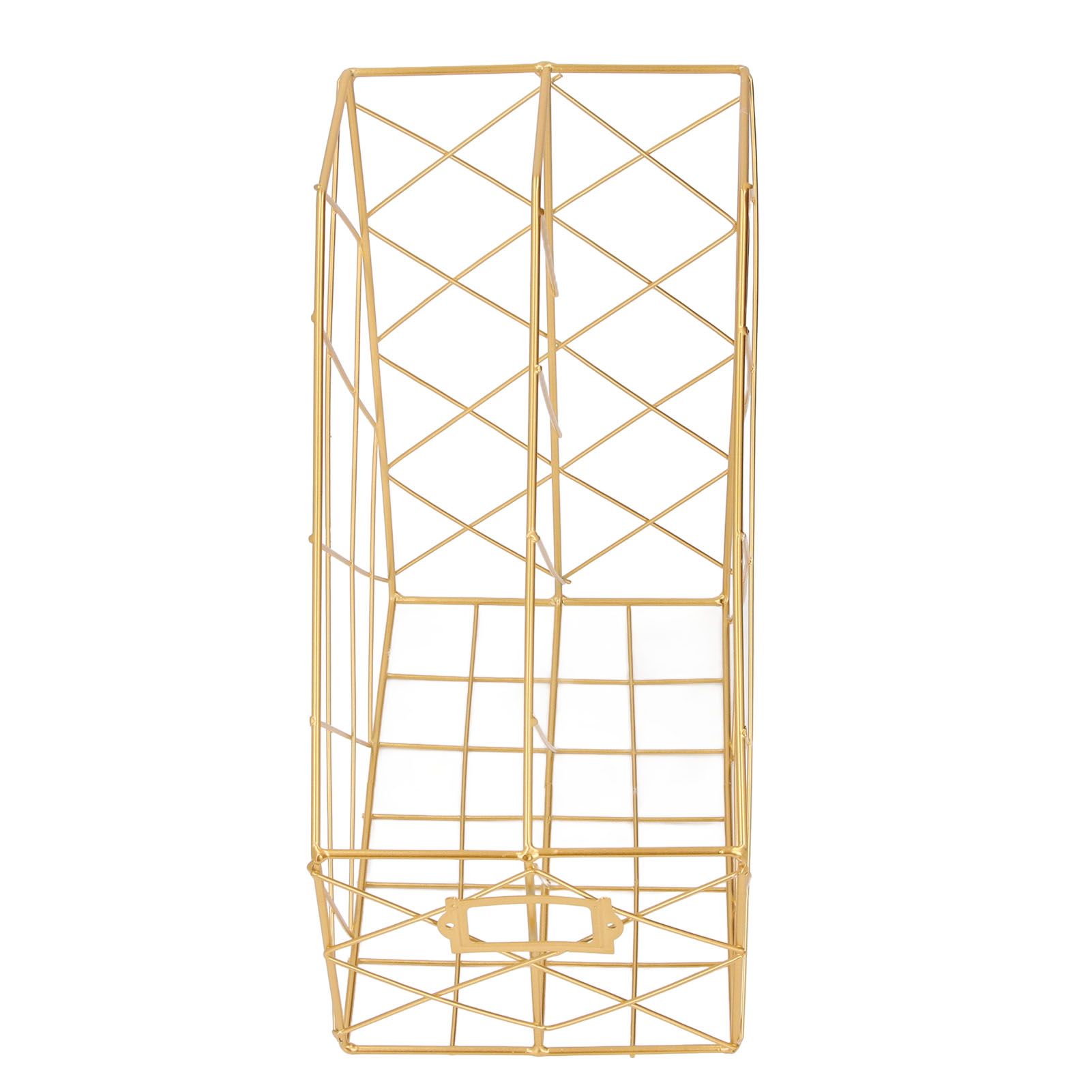 Desk Magazine Holder Simple Geometry Metal Space Saving Desk Magazine File