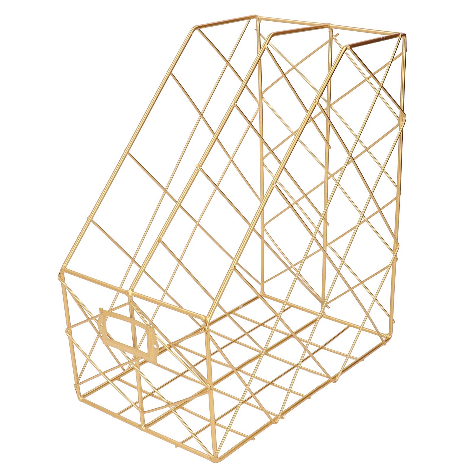 Desk Magazine Holder Simple Geometry Metal Space Saving Desk Magazine File view 10