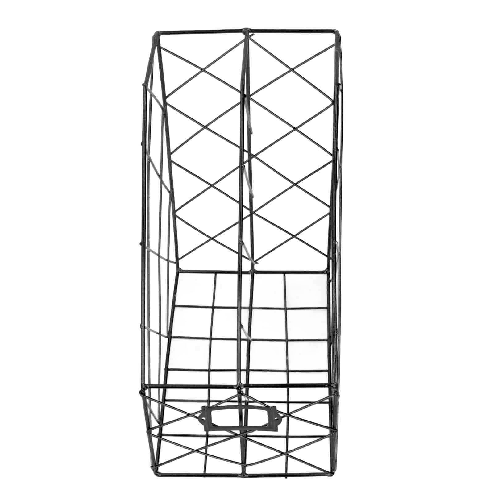 Desk Magazine Holder Simple Geometry Metal Space Saving Desk Magazine File