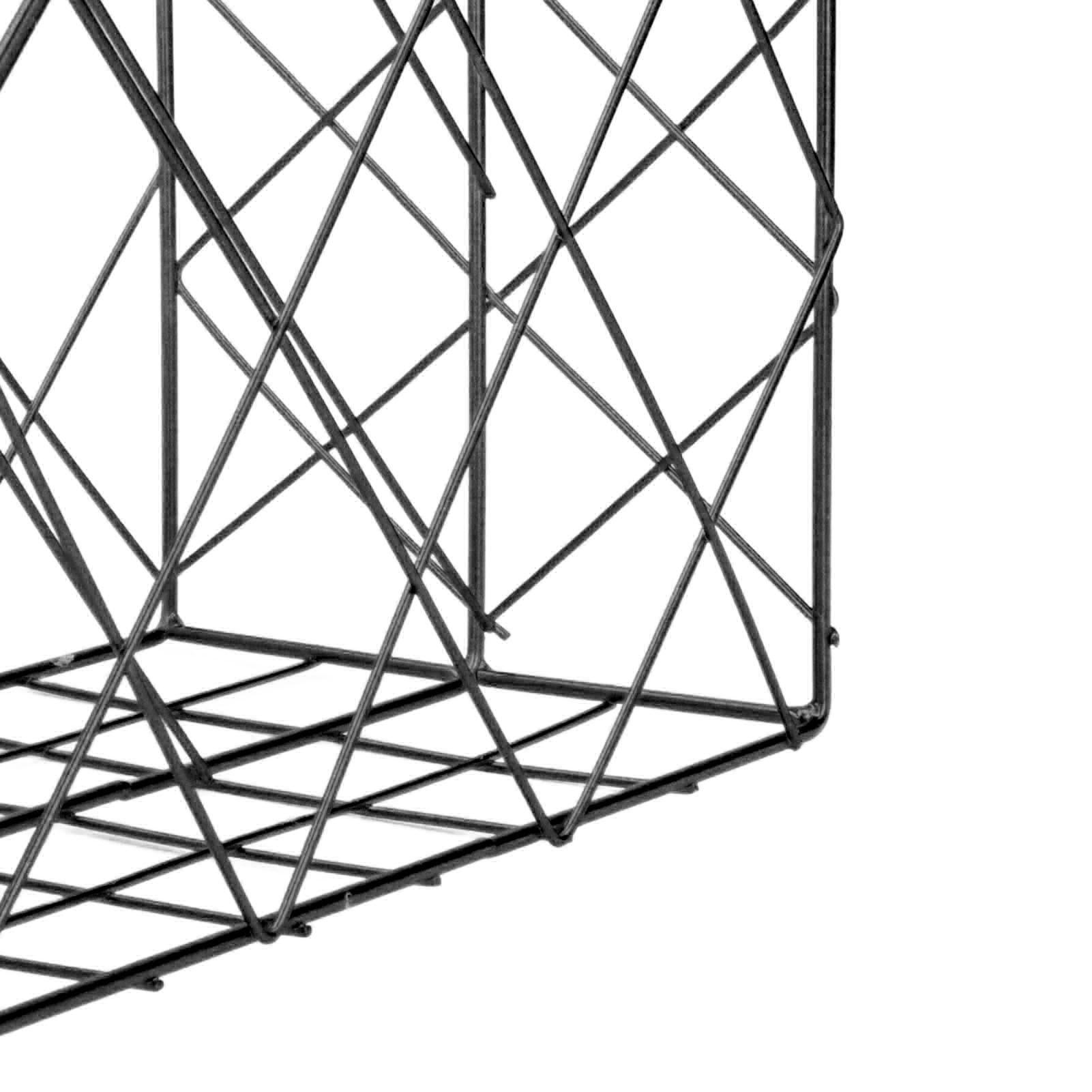 Desk Magazine Holder Simple Geometry Metal Space Saving Desk Magazine File view 5