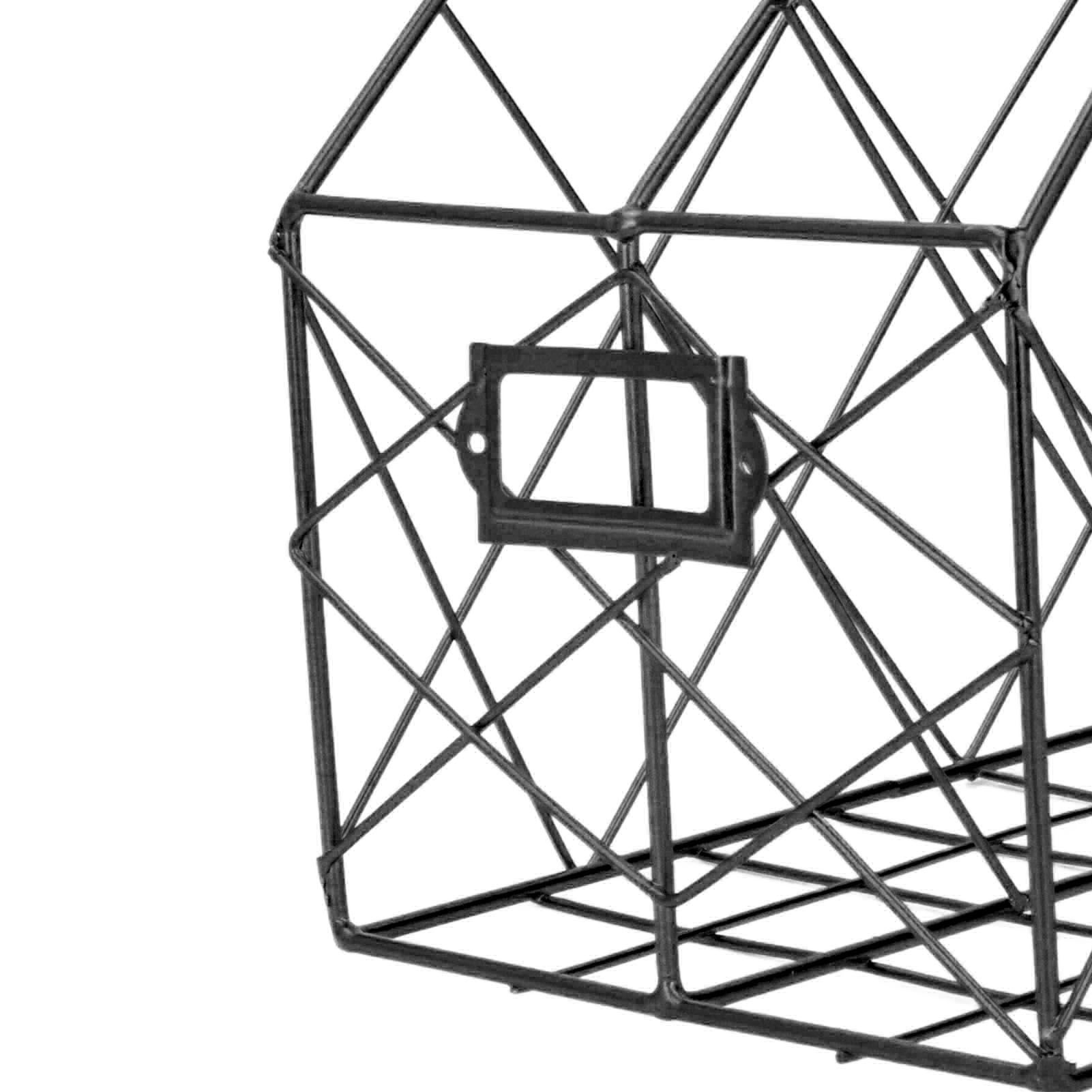 Desk Magazine Holder Simple Geometry Metal Space Saving Desk Magazine File view 7