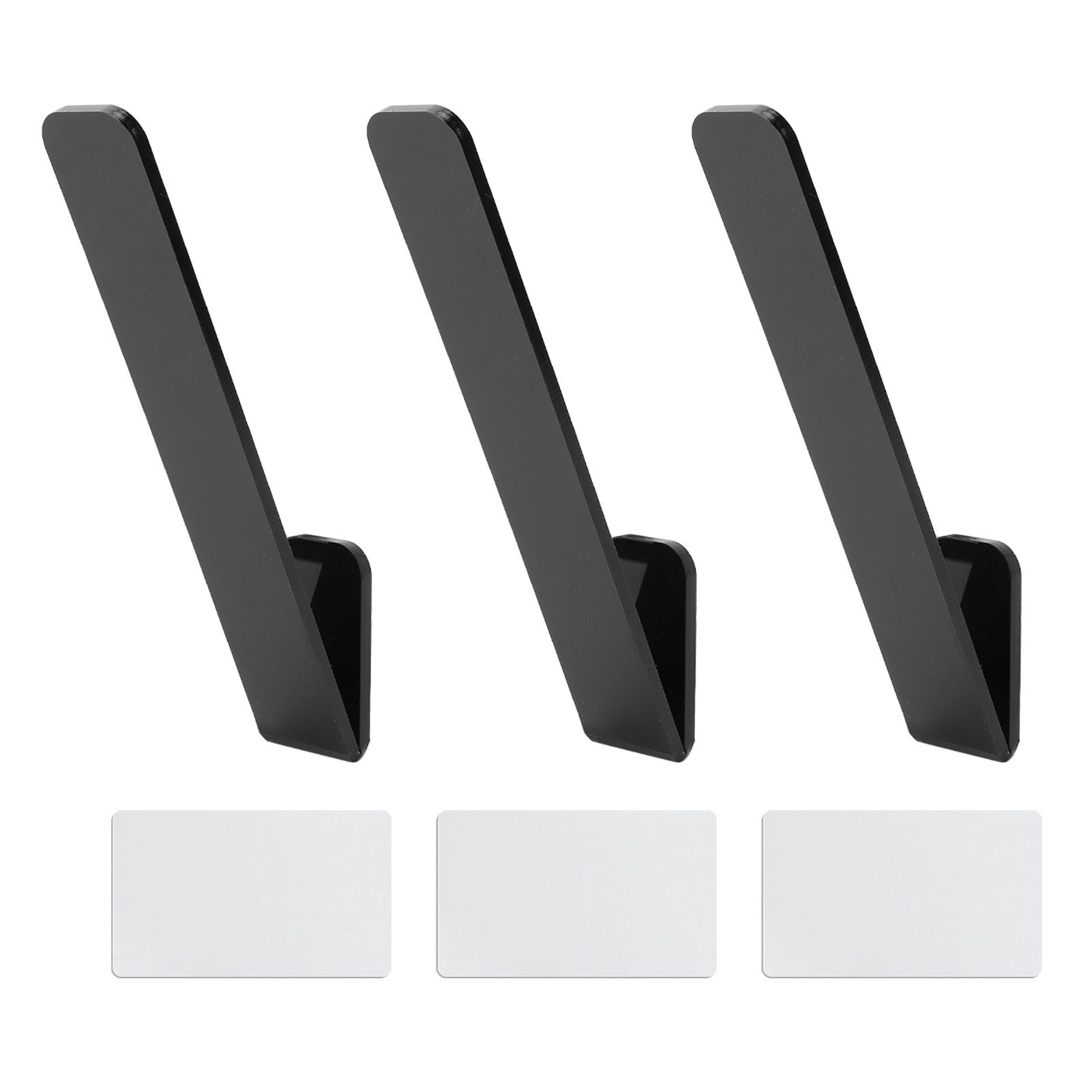 3 Pcs Hat Hooks for Baseball Caps Transparent Acrylic V Shape Adhesive Hanger view 3