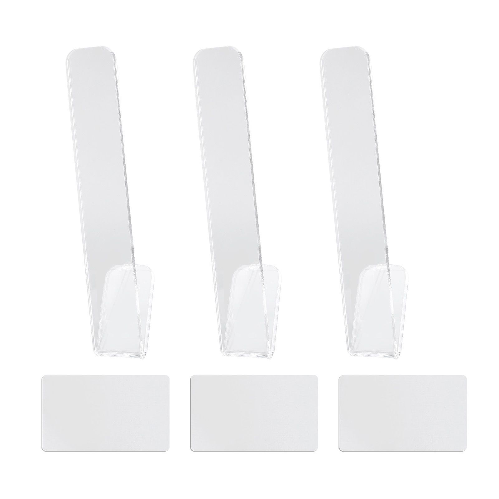 3 Pcs Hat Hooks for Baseball Caps Transparent Acrylic V Shape Adhesive Hanger view 3