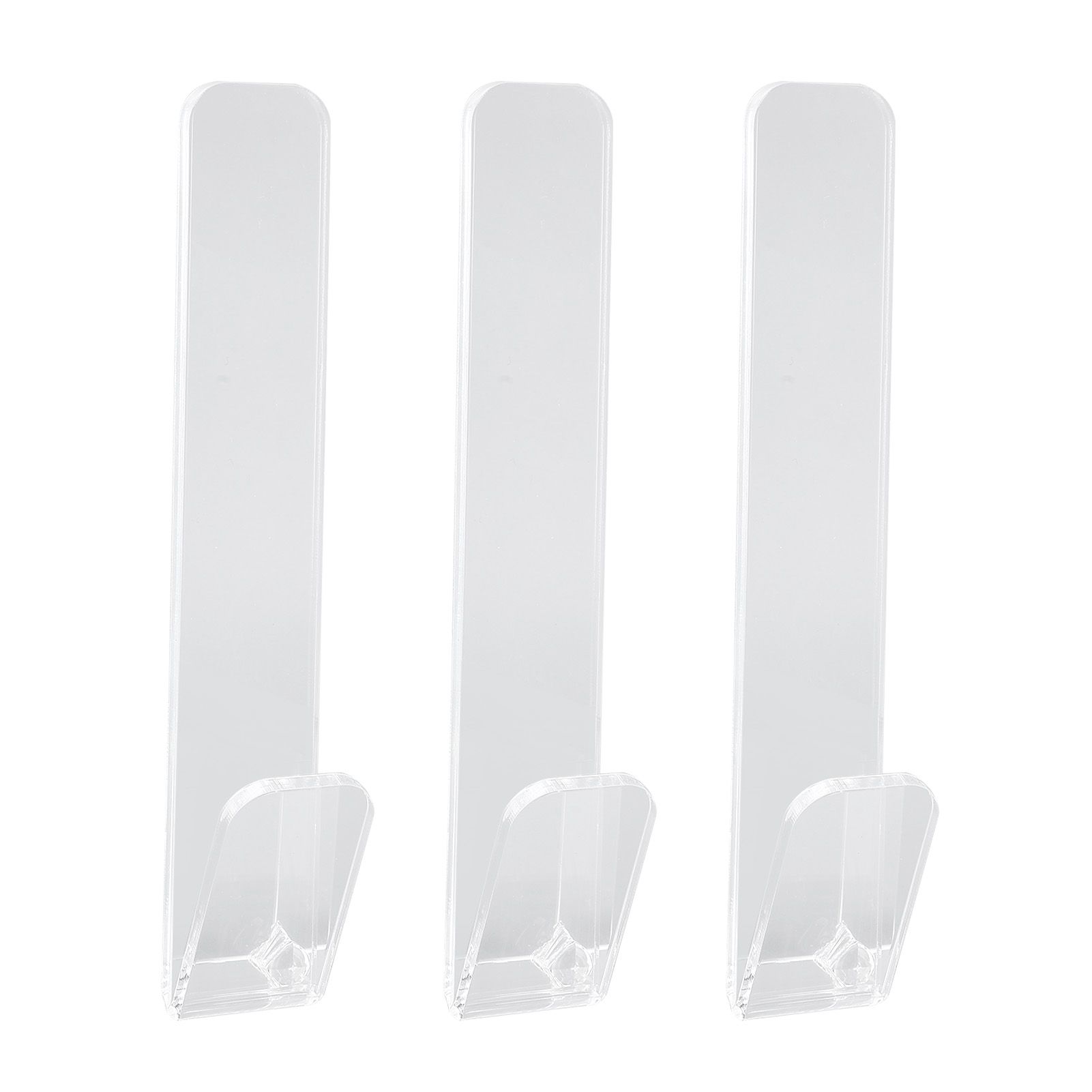 3 Pcs Hat Hooks for Baseball Caps Transparent Acrylic V Shape Adhesive Hanger view 4