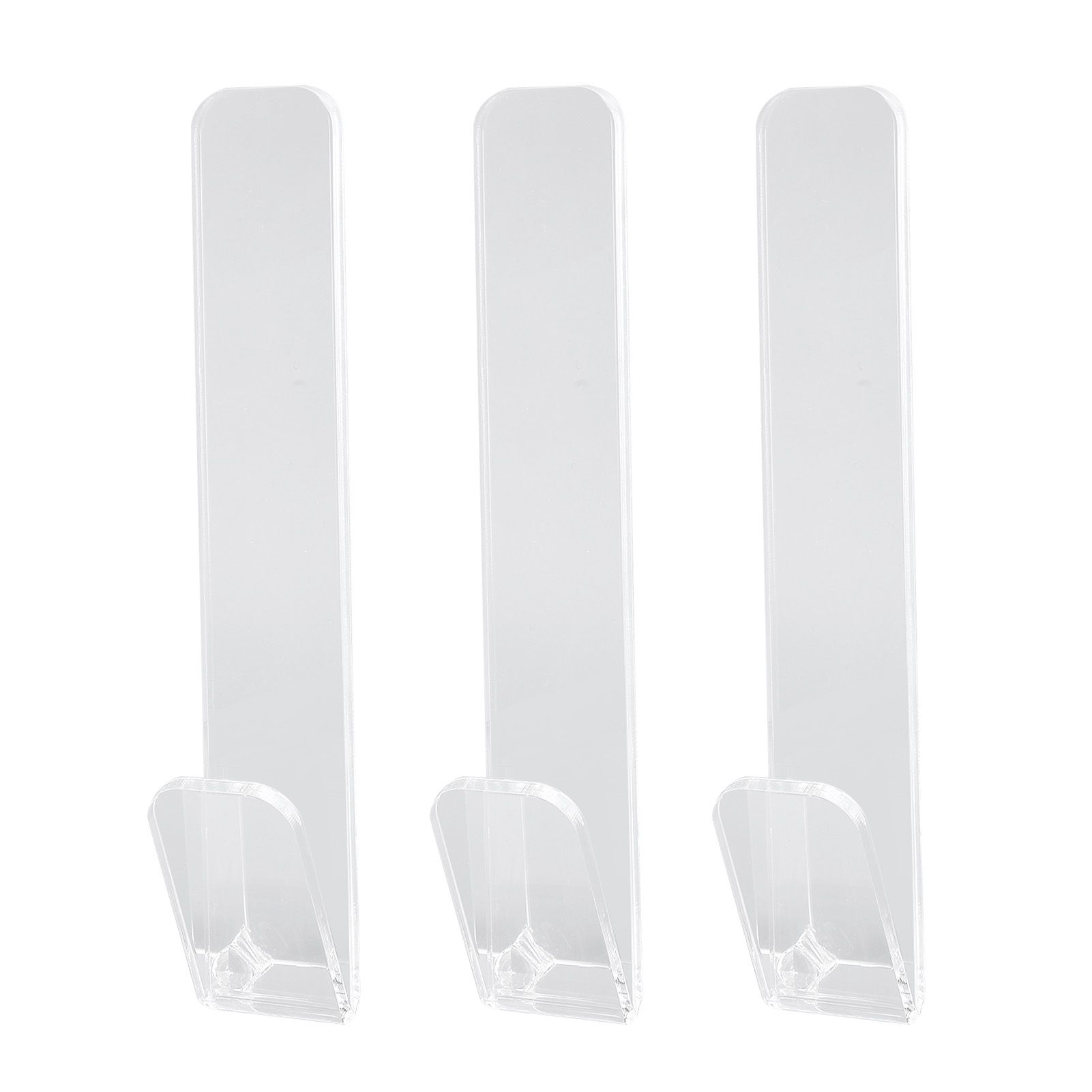 3 Pcs Hat Hooks for Baseball Caps Transparent Acrylic V Shape Adhesive Hanger view 6