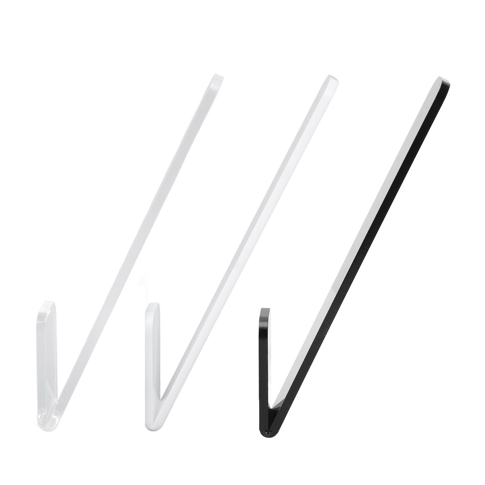 3 Pcs Hat Hooks for Baseball Caps Transparent Acrylic V Shape Adhesive Hanger view 4