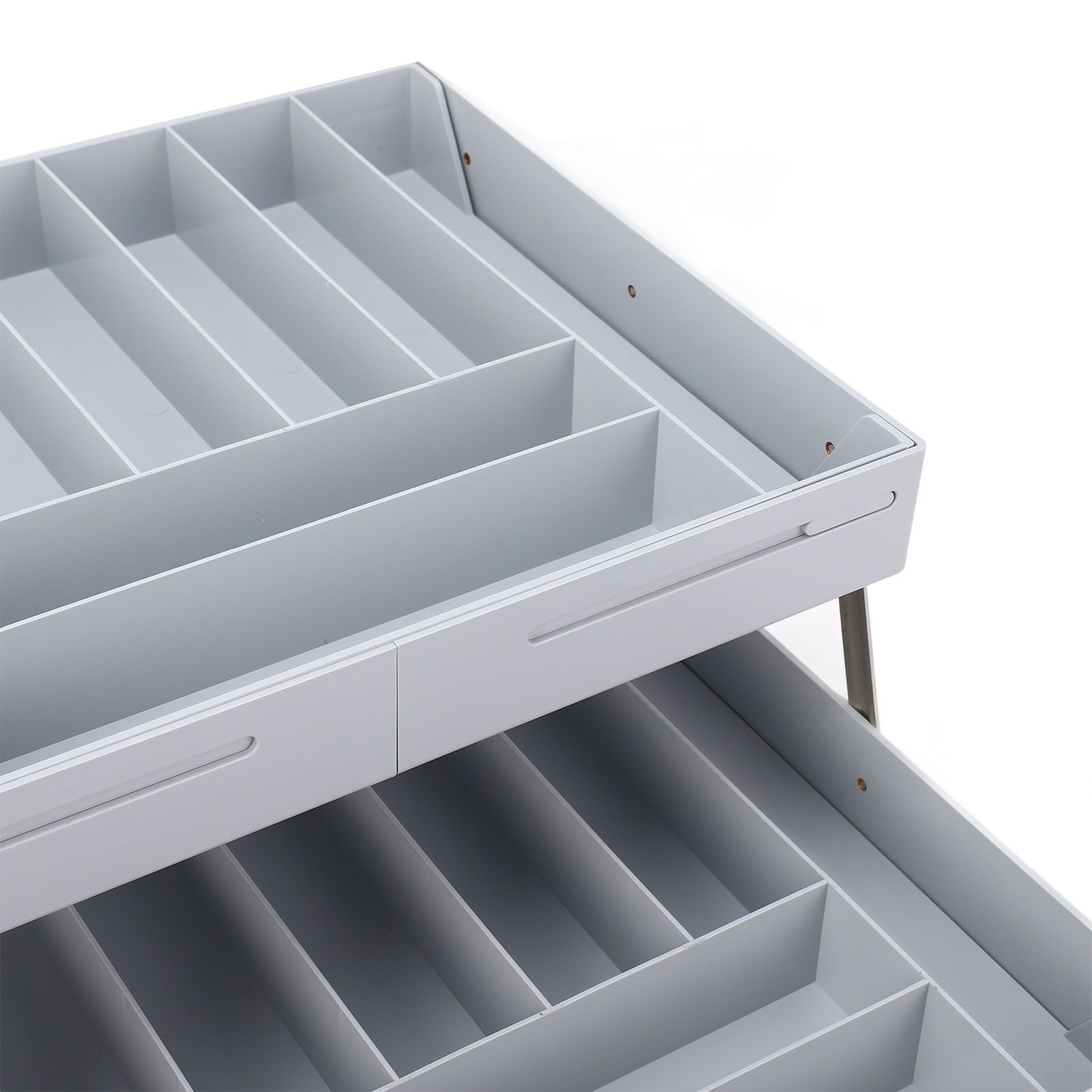 Drawer Foldable Organizer Tray Multifunctional Space Saving Multi Level view 5
