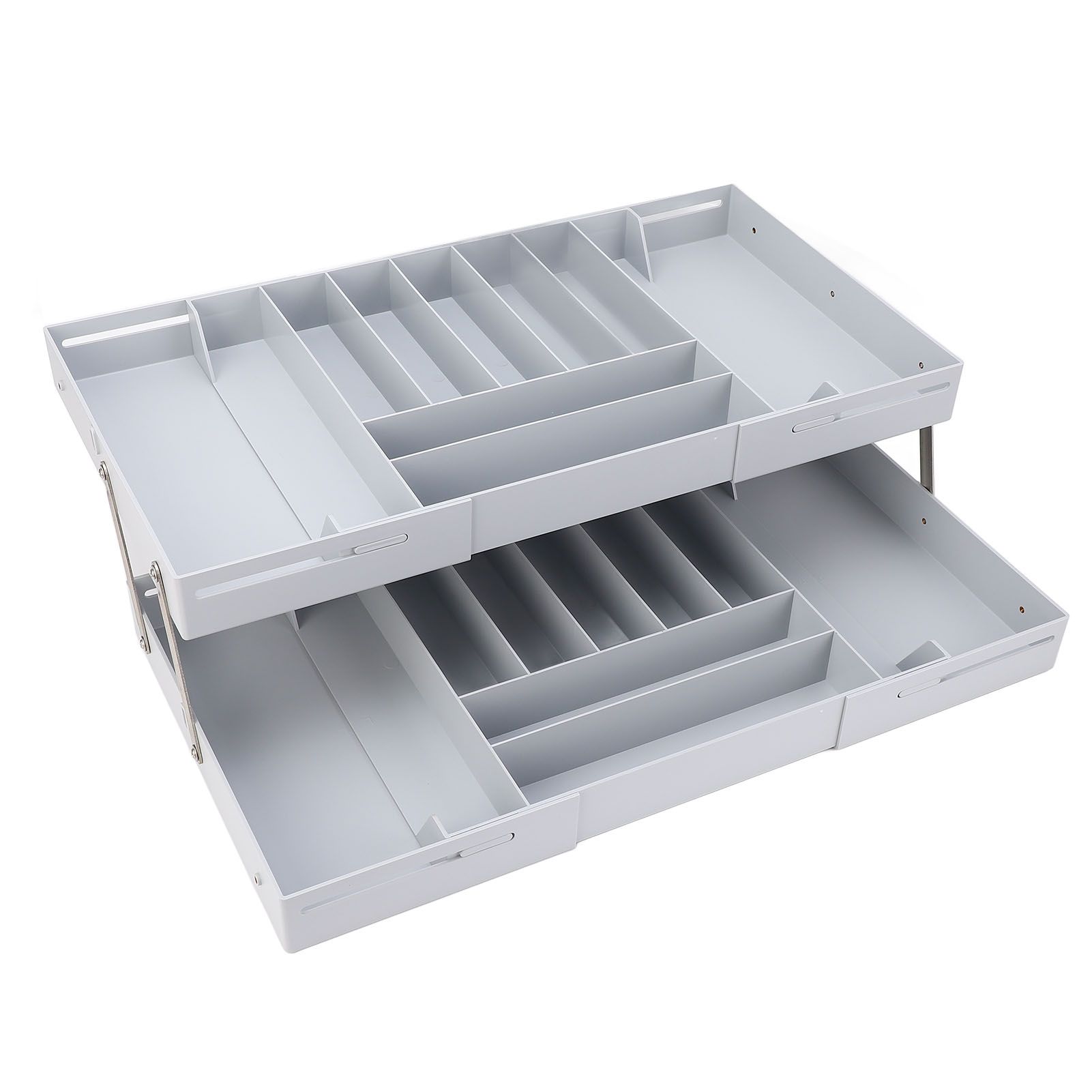 Drawer Foldable Organizer Tray Multifunctional Space Saving Multi Level view 9