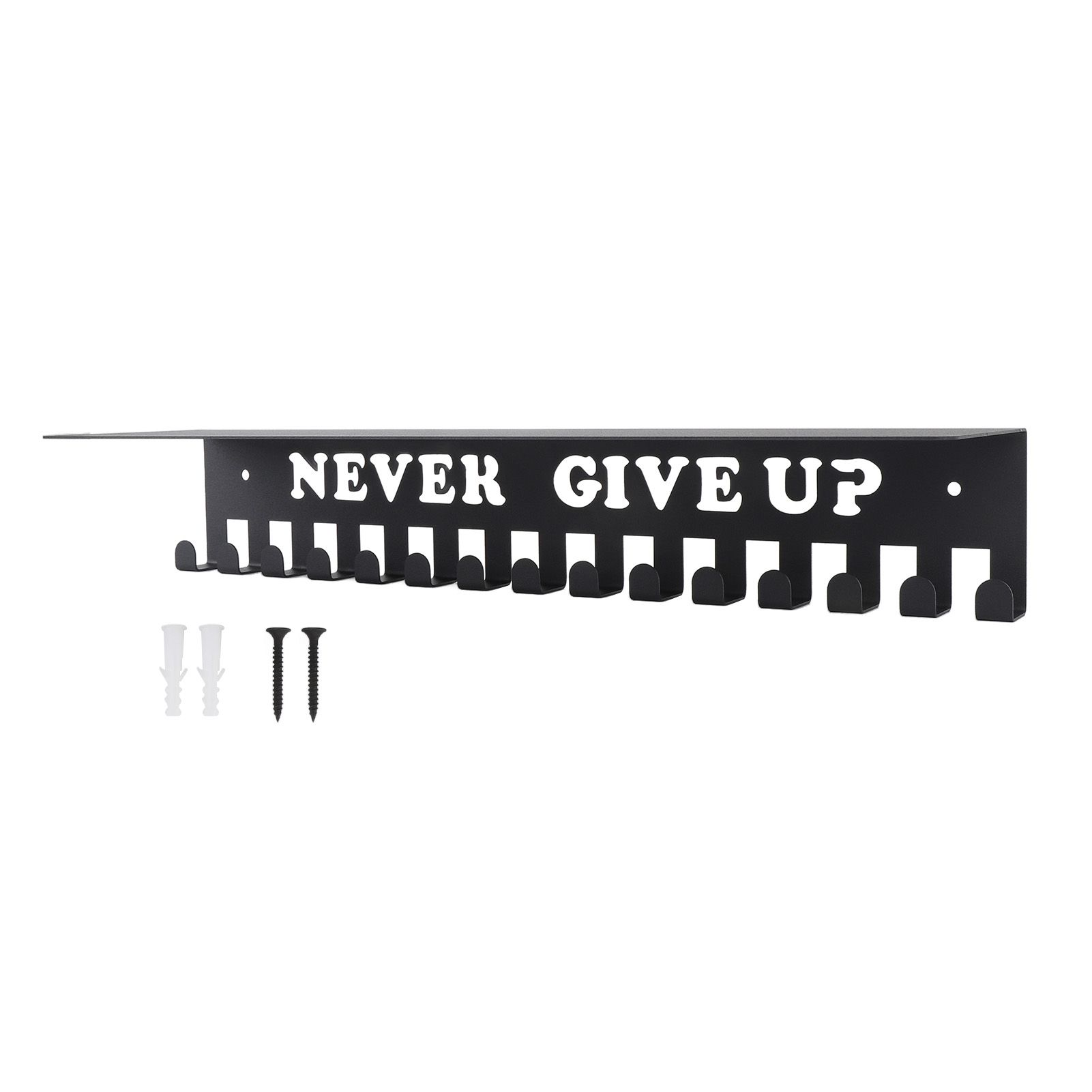 Medal Hanger Wall Mount Metal Multiple Hooks High Load Bearing Trophy Shelf view 3
