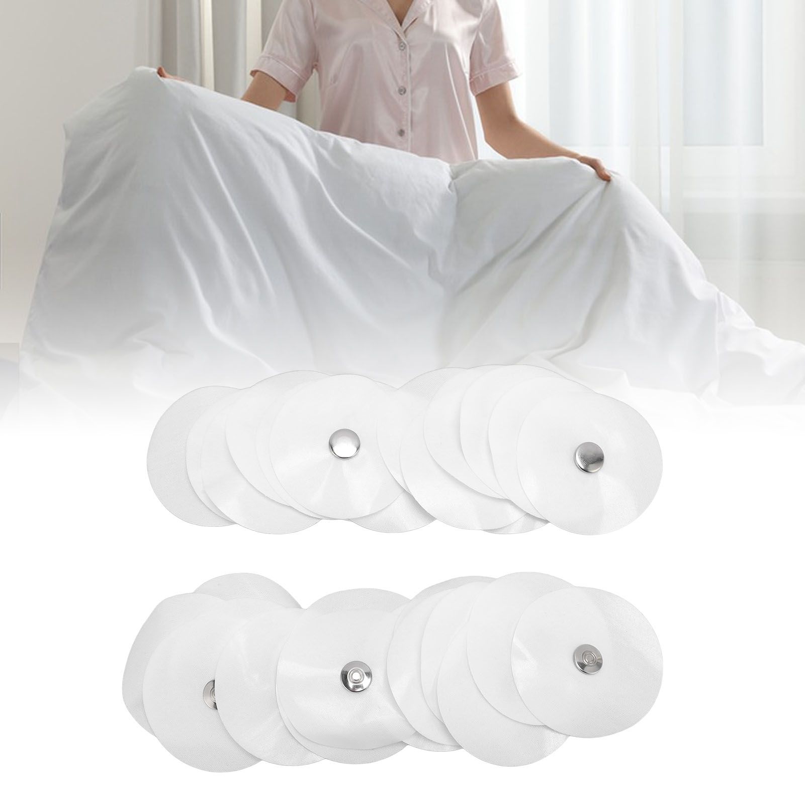 30PCS Duvet Snaps 2.36 Inch Cotton Duvet Cover Clips Corner Keepers Prevent view 12