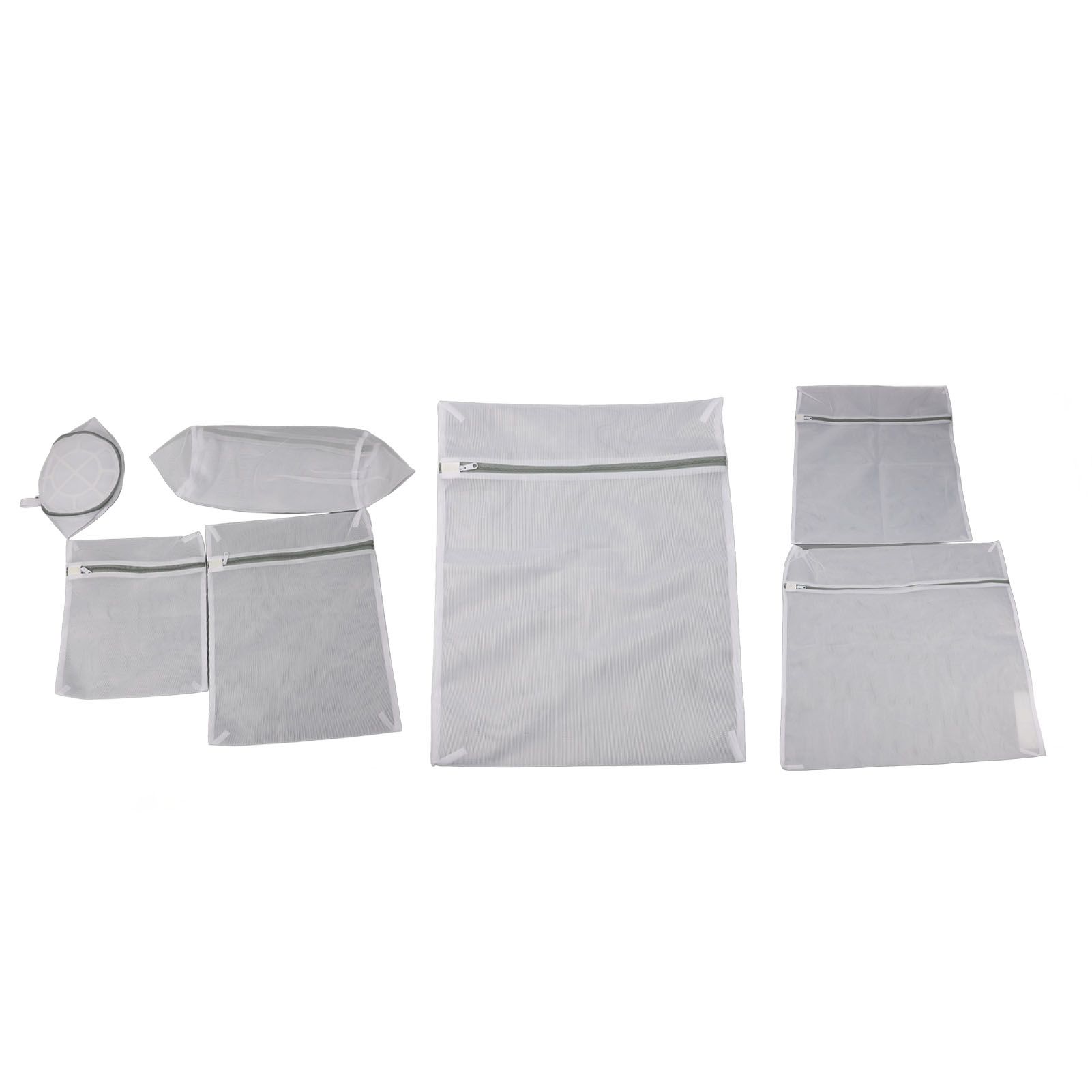 7pcs Mesh Laundry Bag Anti Deformation Reusable Thickened Polyester Auto Lock view 2