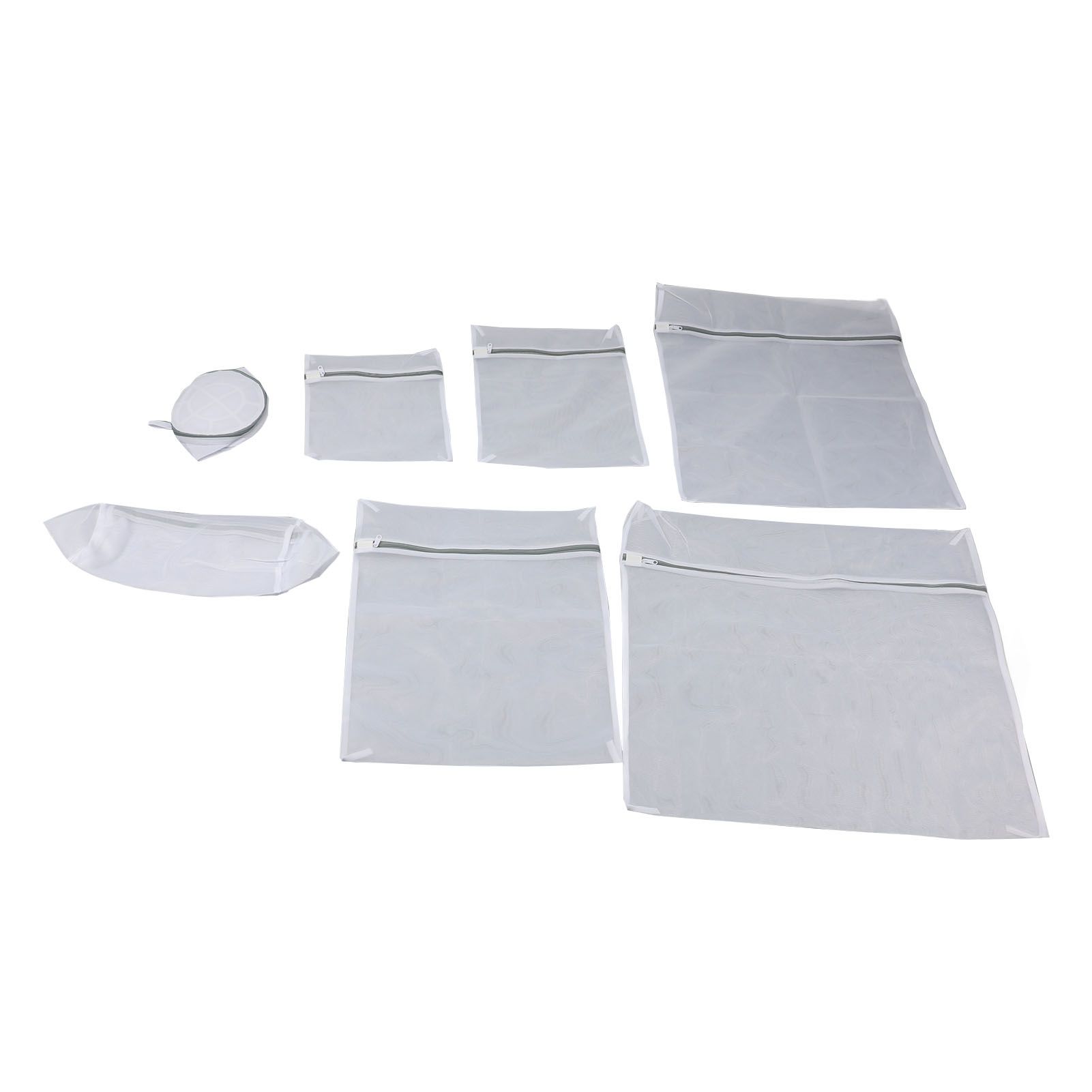 7pcs Mesh Laundry Bag Anti Deformation Reusable Thickened Polyester Auto Lock view 4