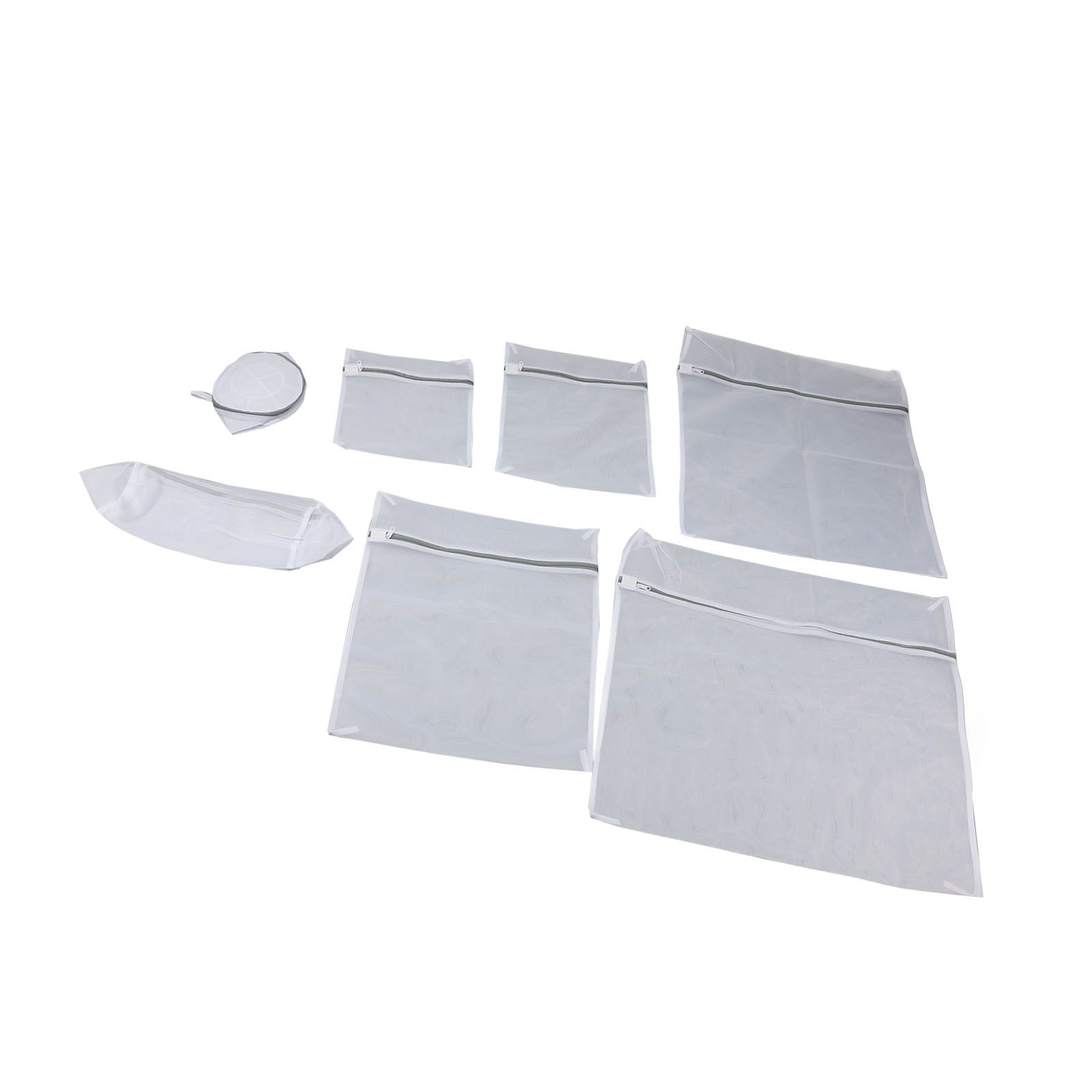 7pcs Mesh Laundry Bag Anti Deformation Reusable Thickened Polyester Auto Lock view 5