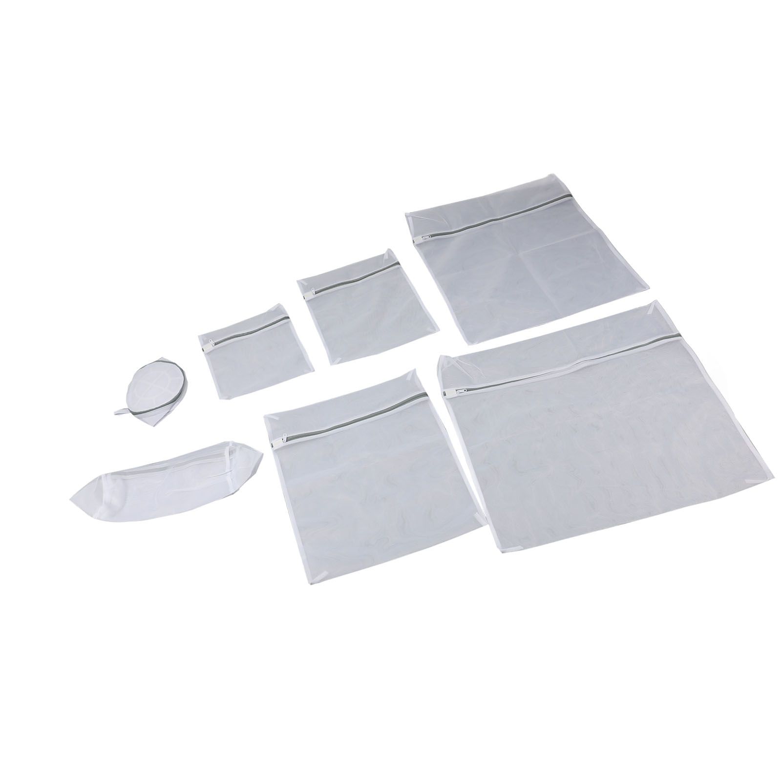 7pcs Mesh Laundry Bag Anti Deformation Reusable Thickened Polyester Auto Lock view 7