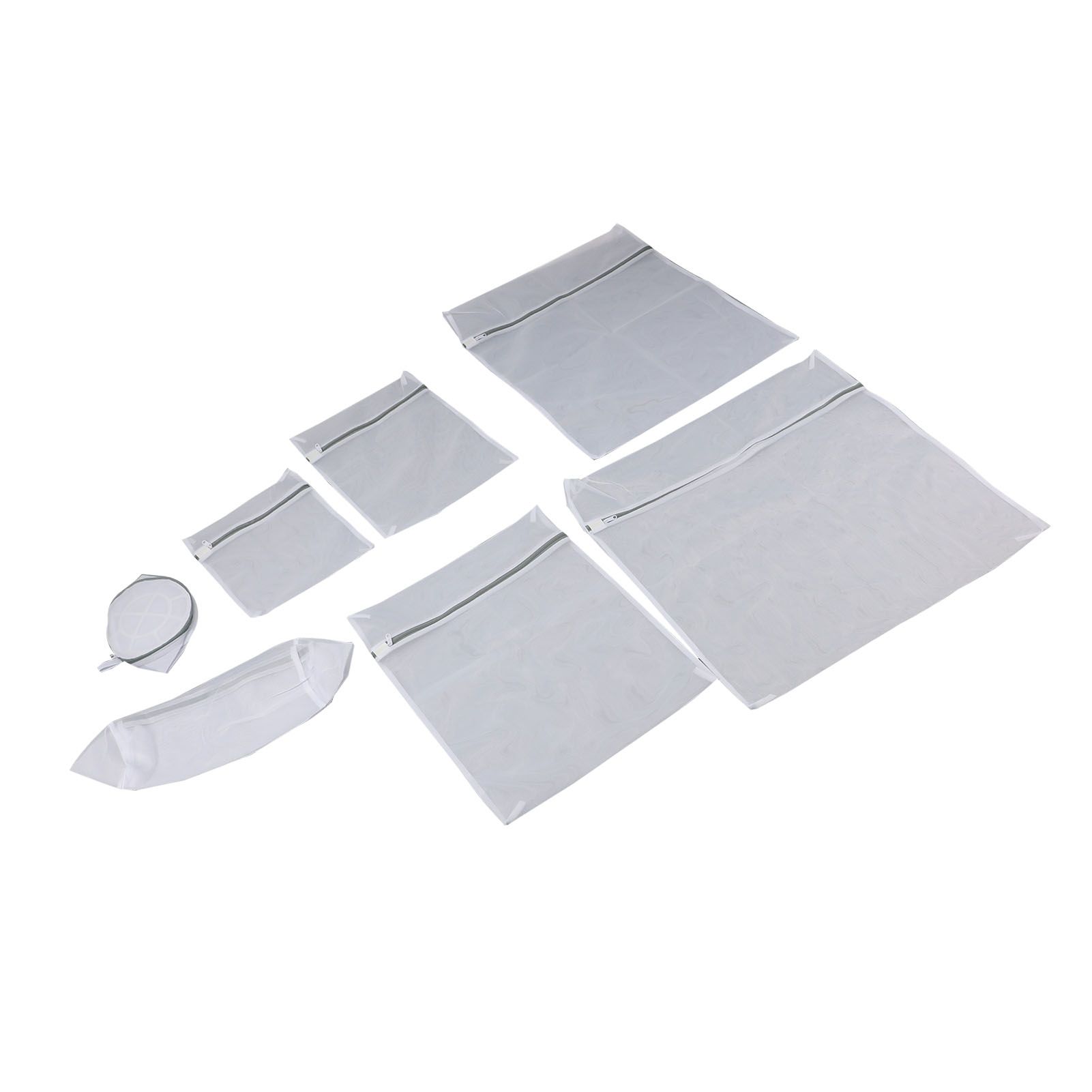 7pcs Mesh Laundry Bag Anti Deformation Reusable Thickened Polyester Auto Lock view 9