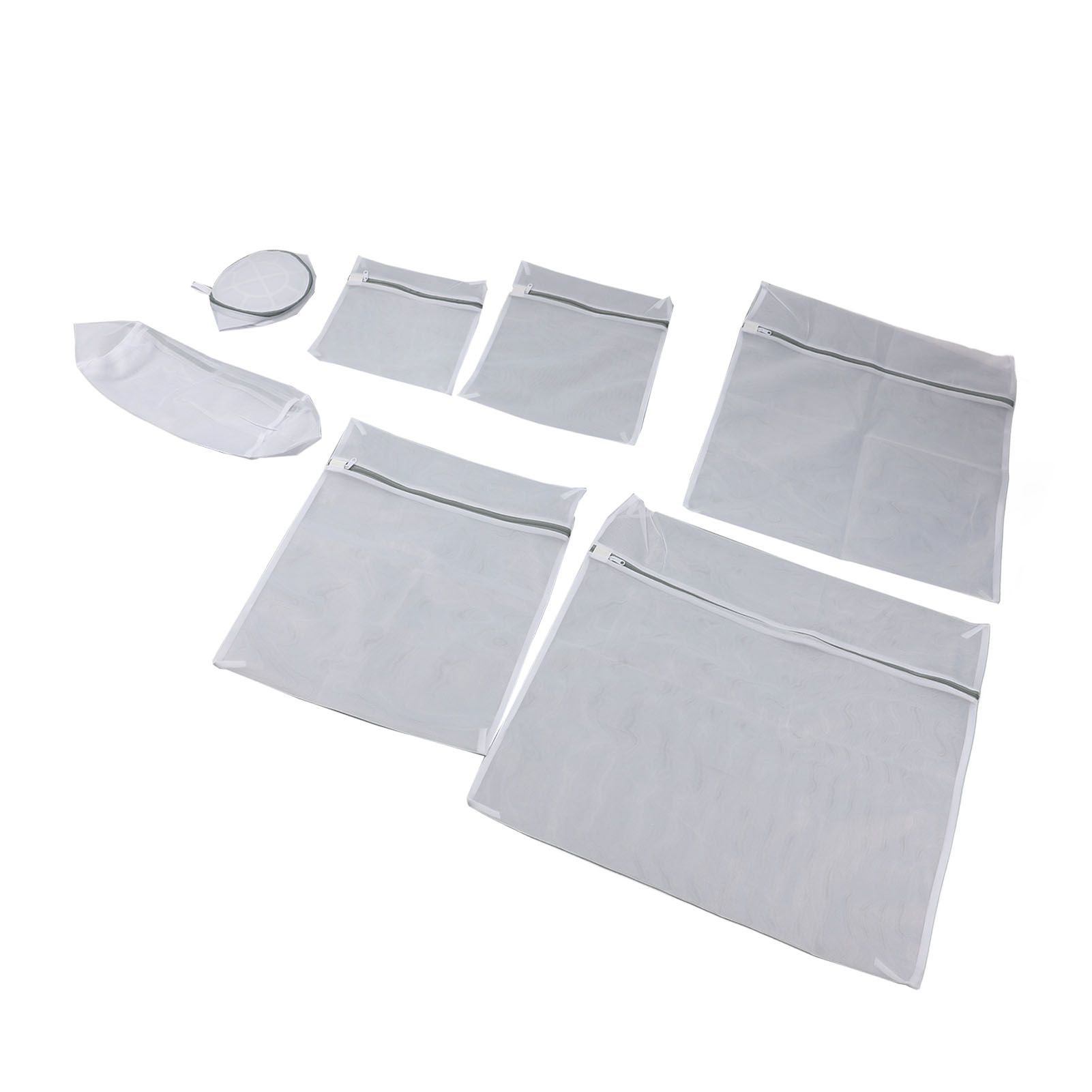 7pcs Mesh Laundry Bag Anti Deformation Reusable Thickened Polyester Auto Lock view 10
