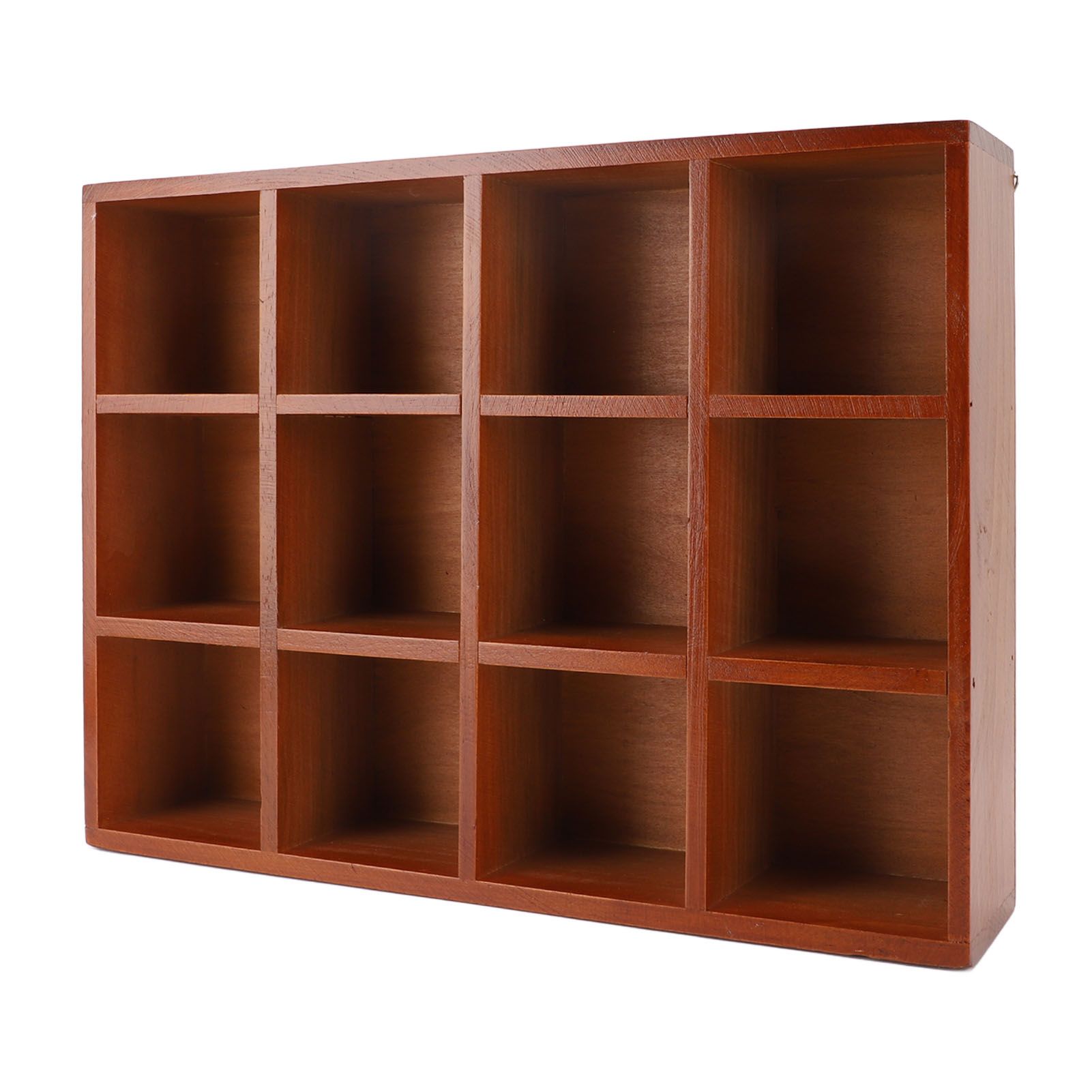 Wood Desktop Organizer Multiple Compartments Vintage Wooden Tabletop Storage