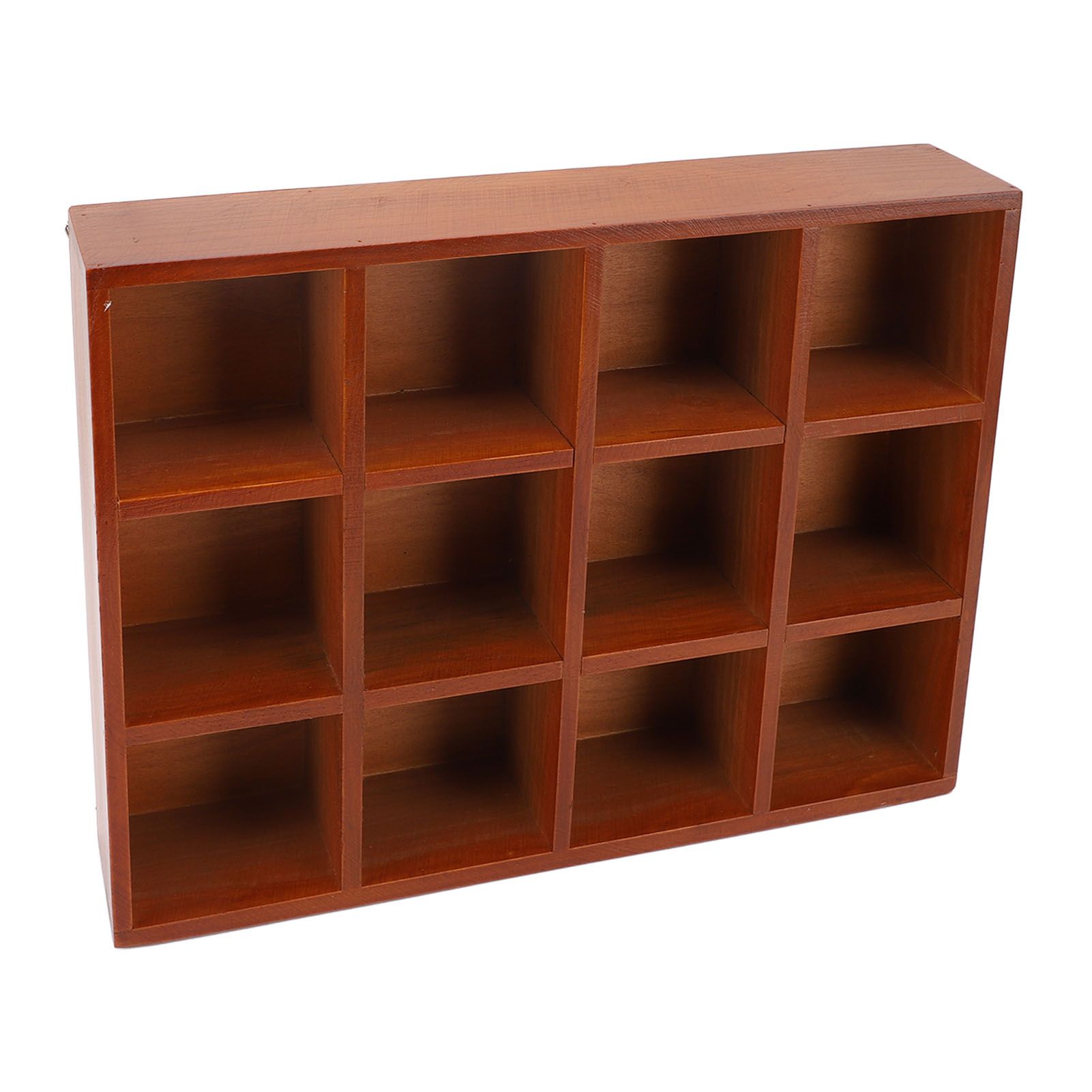 Wood Desktop Organizer Multiple Compartments Vintage Wooden Tabletop Storage view 10