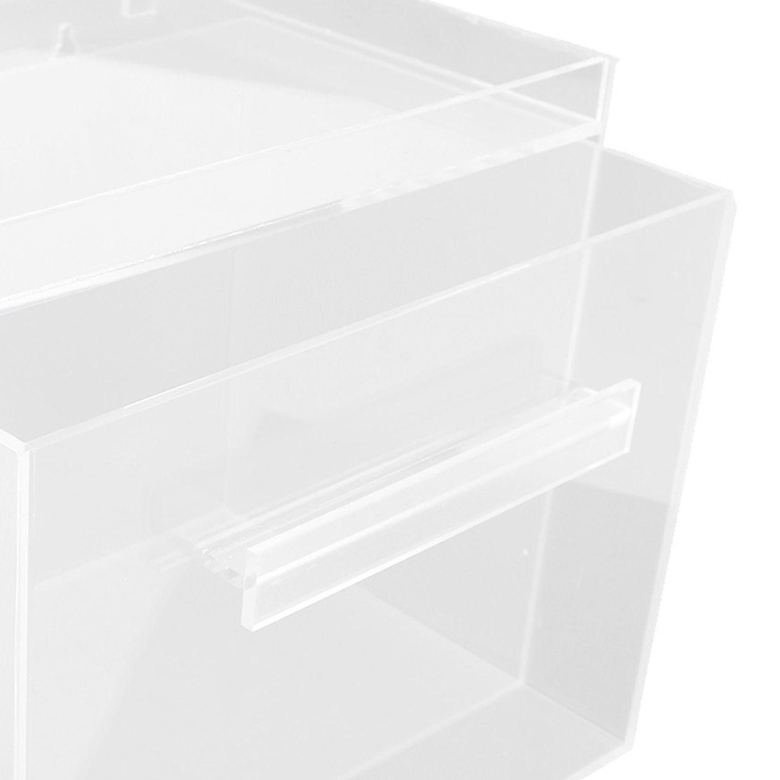 Face Towel Storage Box Bin Container Acrylic Facial Towels Holder with Drawer view 2
