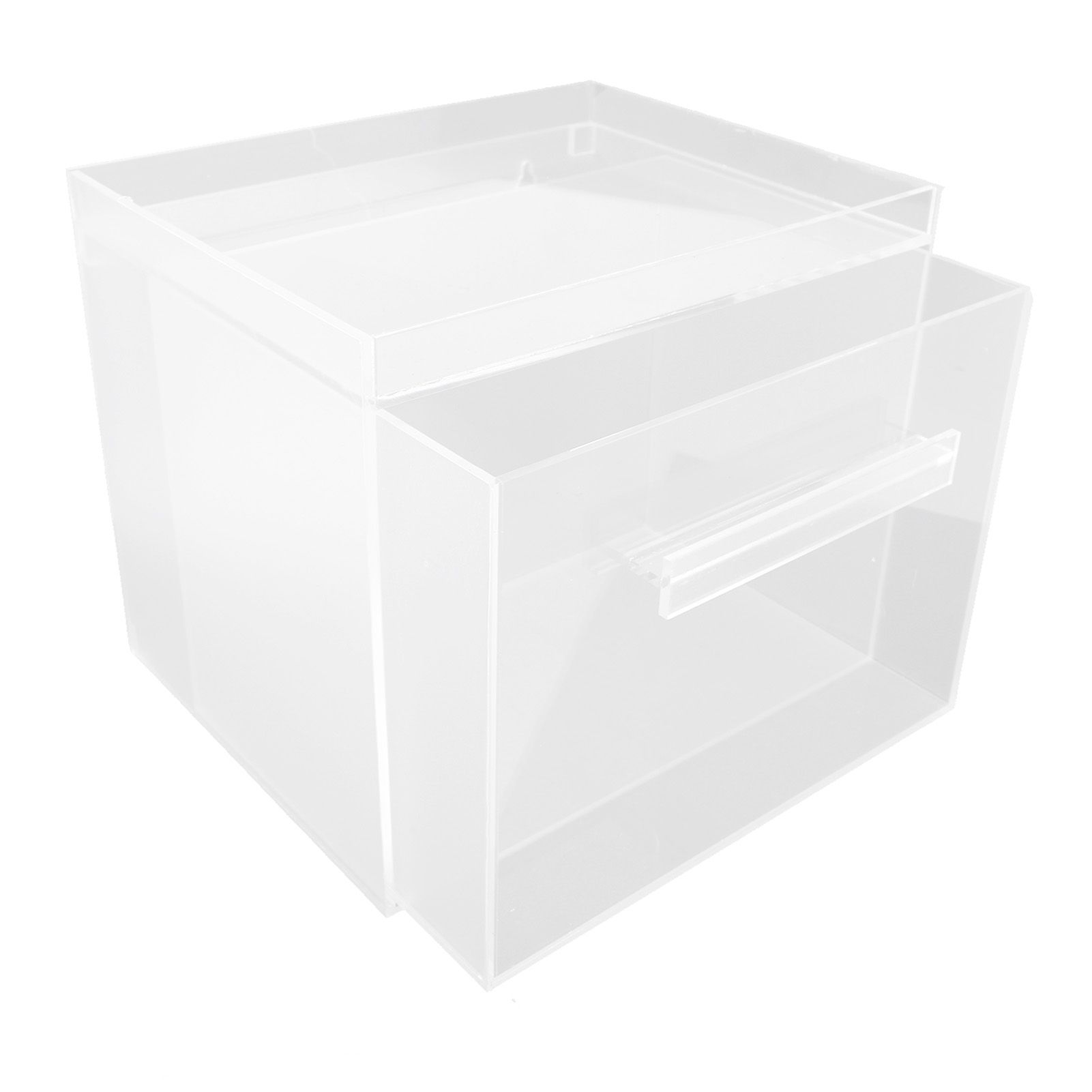 Face Towel Storage Box Bin Container Acrylic Facial Towels Holder with Drawer view 8