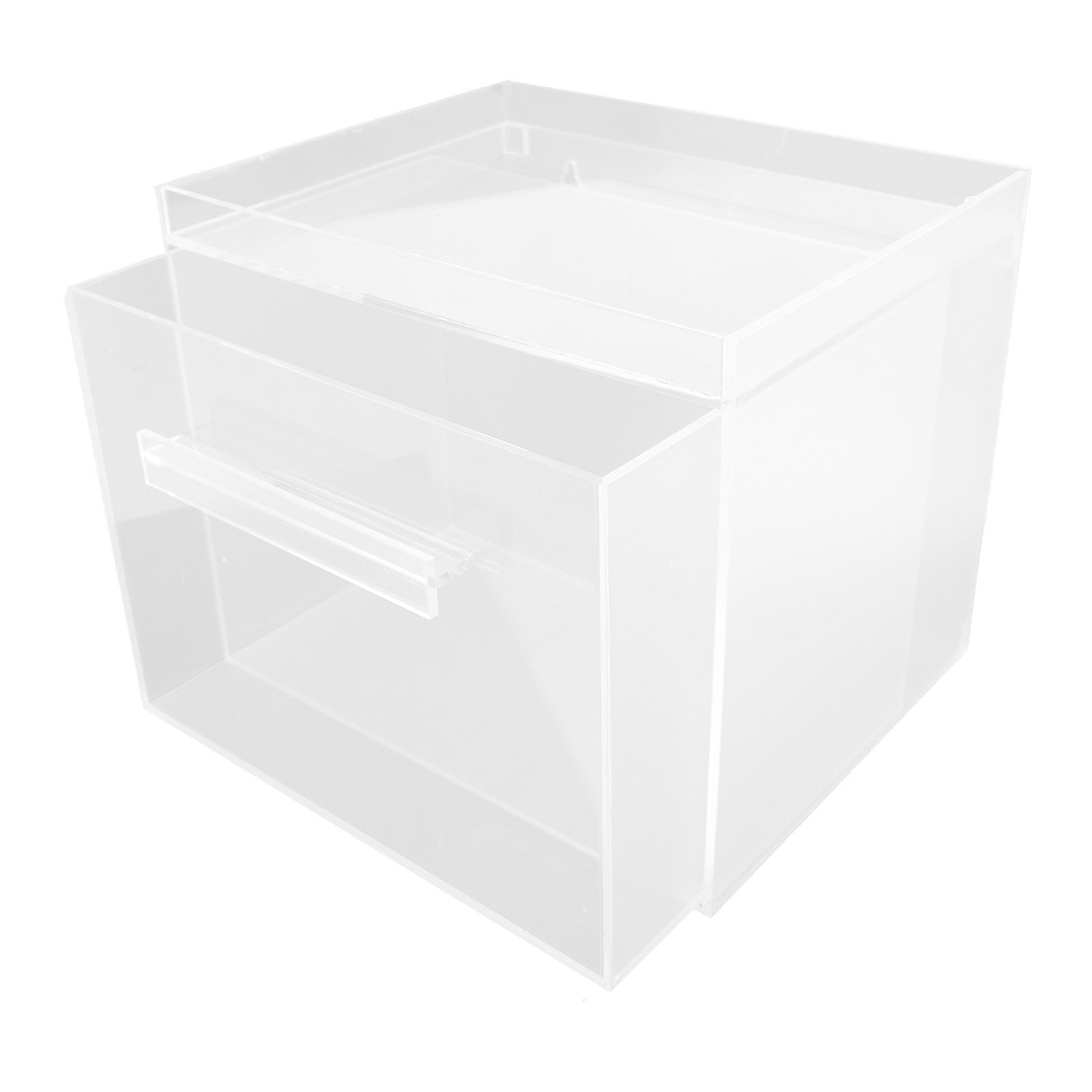 Face Towel Storage Box Bin Container Acrylic Facial Towels Holder with Drawer view 9