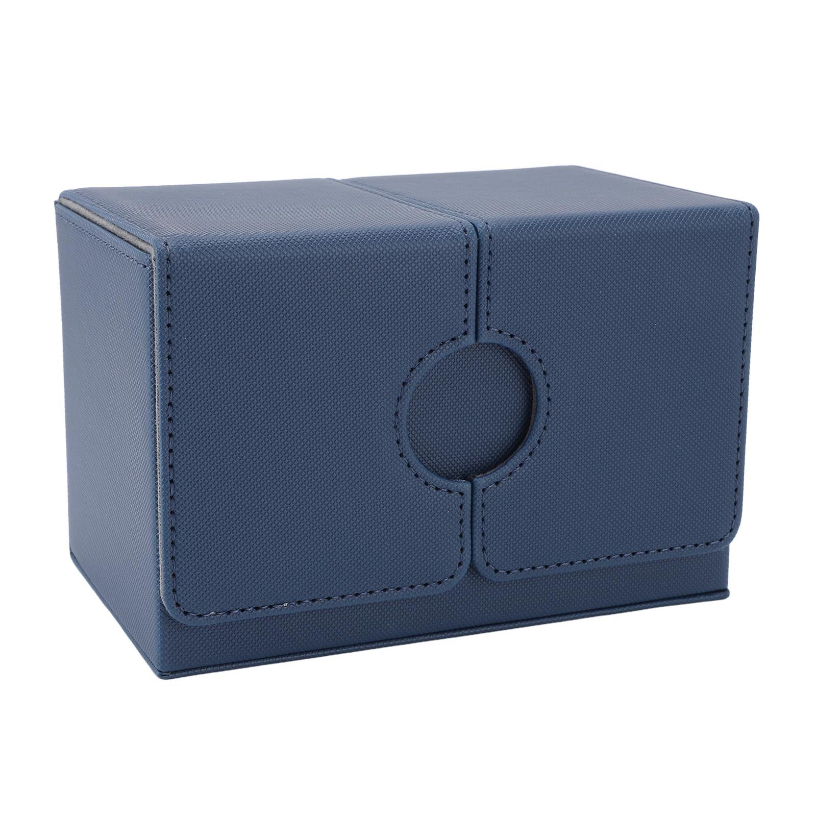 Card Deck Box with Dice Tray PU Leather Magnetic Card Storage Organizer Case view 3