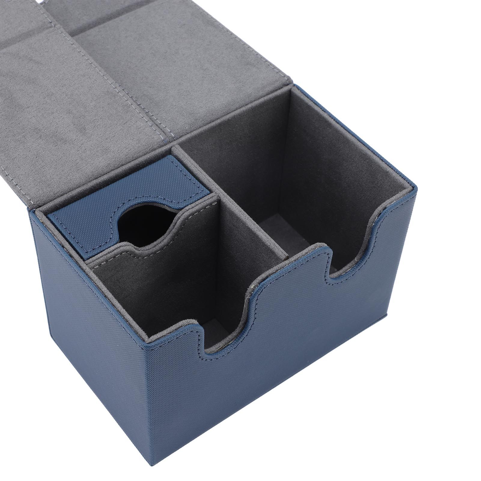 Card Deck Box with Dice Tray PU Leather Magnetic Card Storage Organizer Case view 5