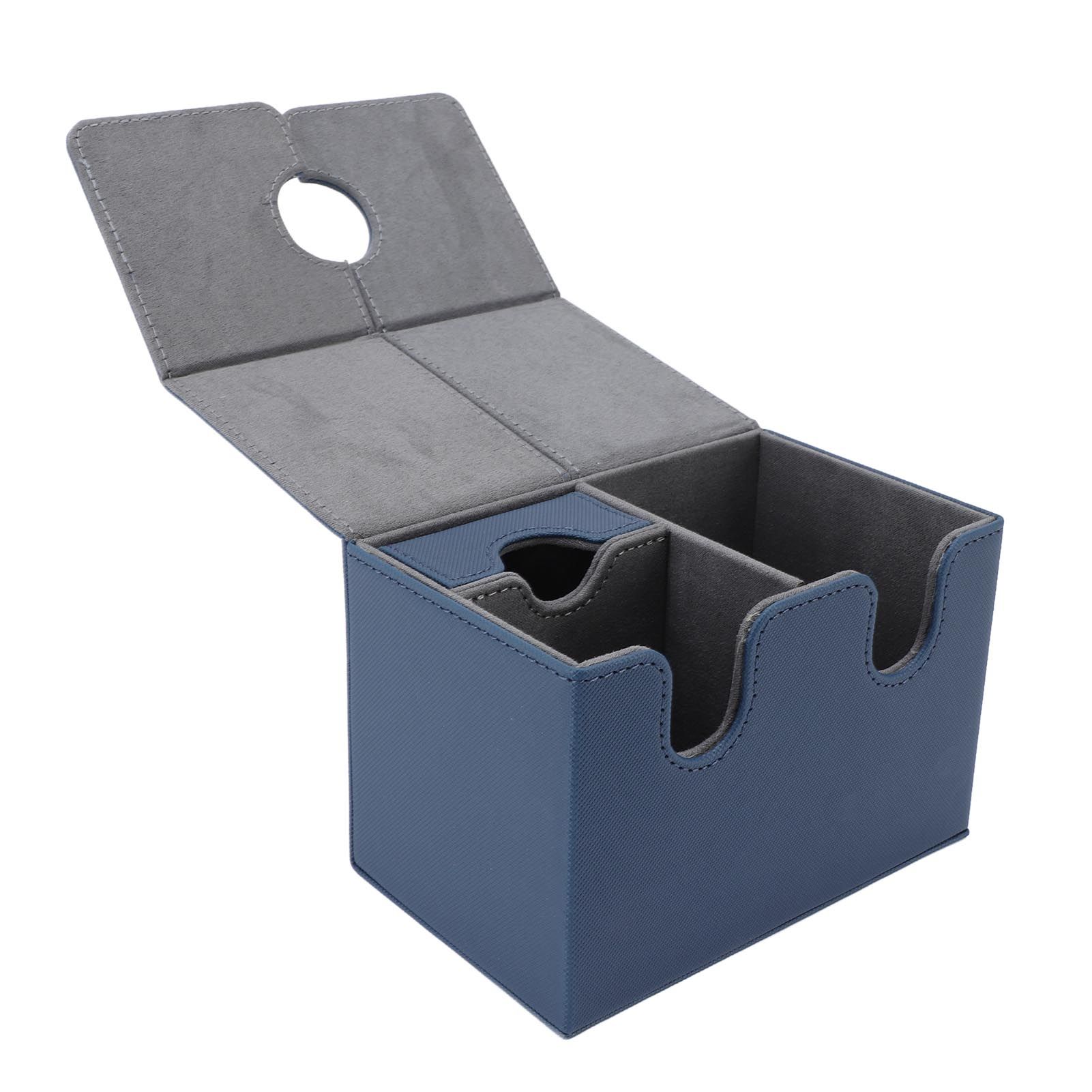 Card Deck Box with Dice Tray PU Leather Magnetic Card Storage Organizer Case view 6