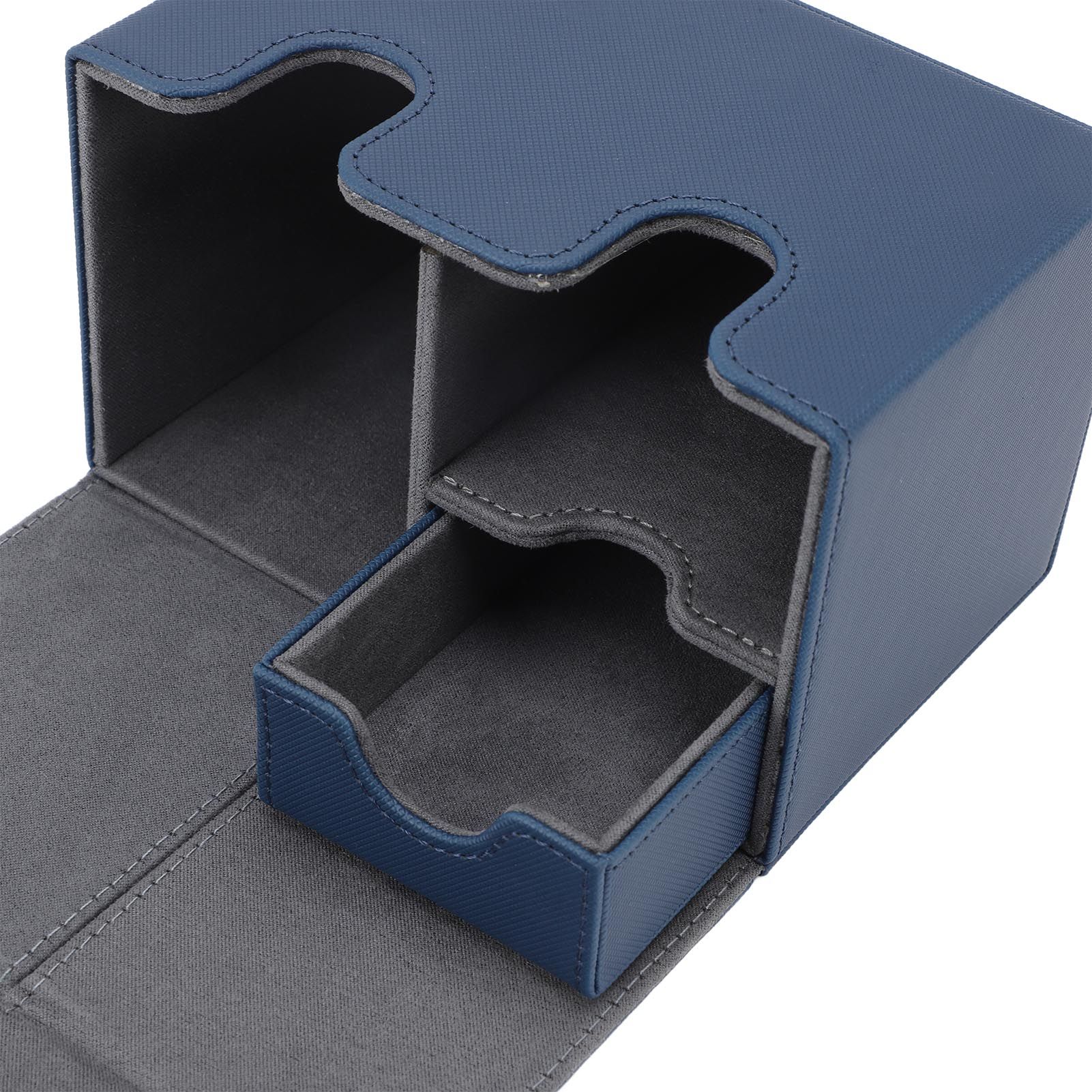 Card Deck Box with Dice Tray PU Leather Magnetic Card Storage Organizer Case view 7