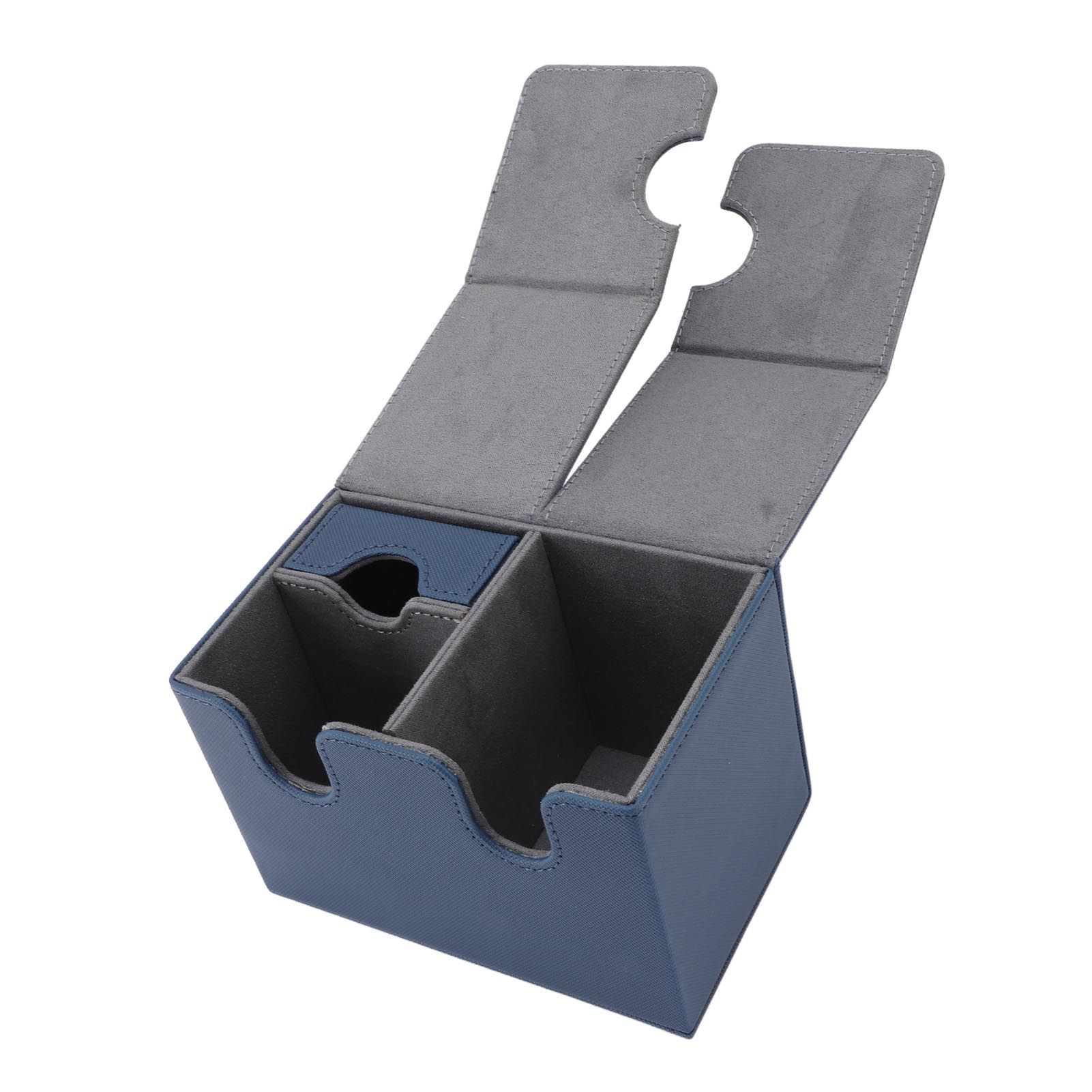 Card Deck Box with Dice Tray PU Leather Magnetic Card Storage Organizer Case view 9