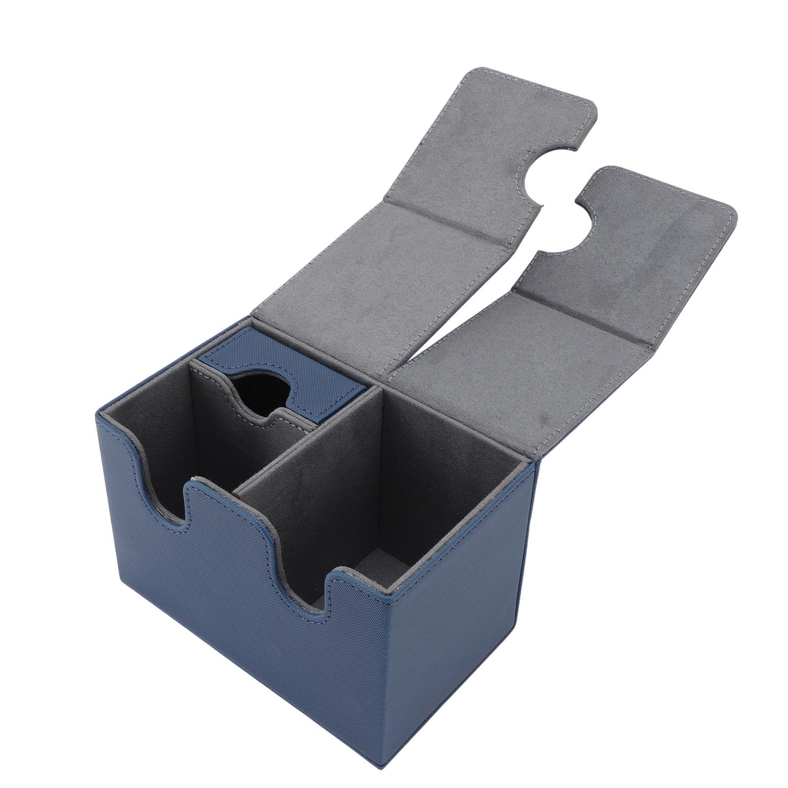 Card Deck Box with Dice Tray PU Leather Magnetic Card Storage Organizer Case view 10