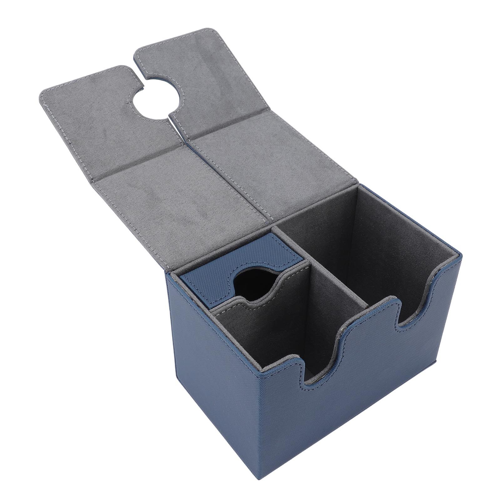 Card Deck Box with Dice Tray PU Leather Magnetic Card Storage Organizer Case view 11