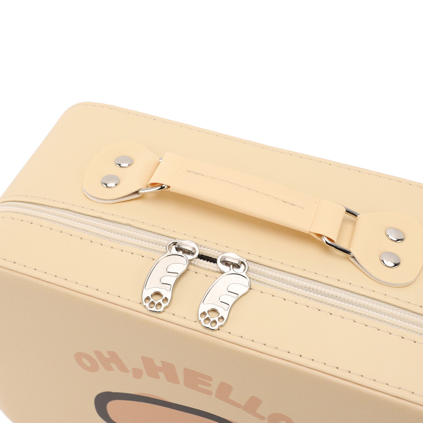 Travel Makeup Bag 9.45x7.09x4.72in Portable Waterproofing PU Leather High view 2