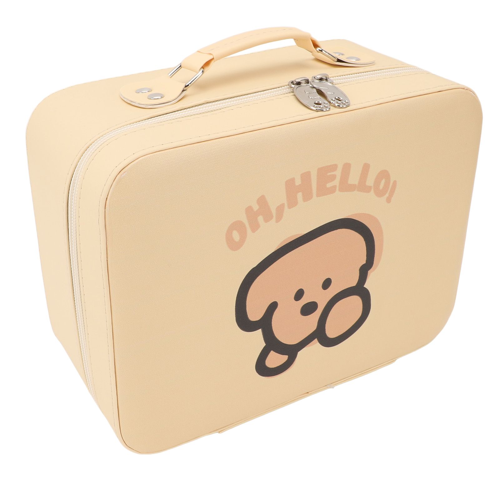 Travel Makeup Bag 9.45x7.09x4.72in Portable Waterproofing PU Leather High view 9
