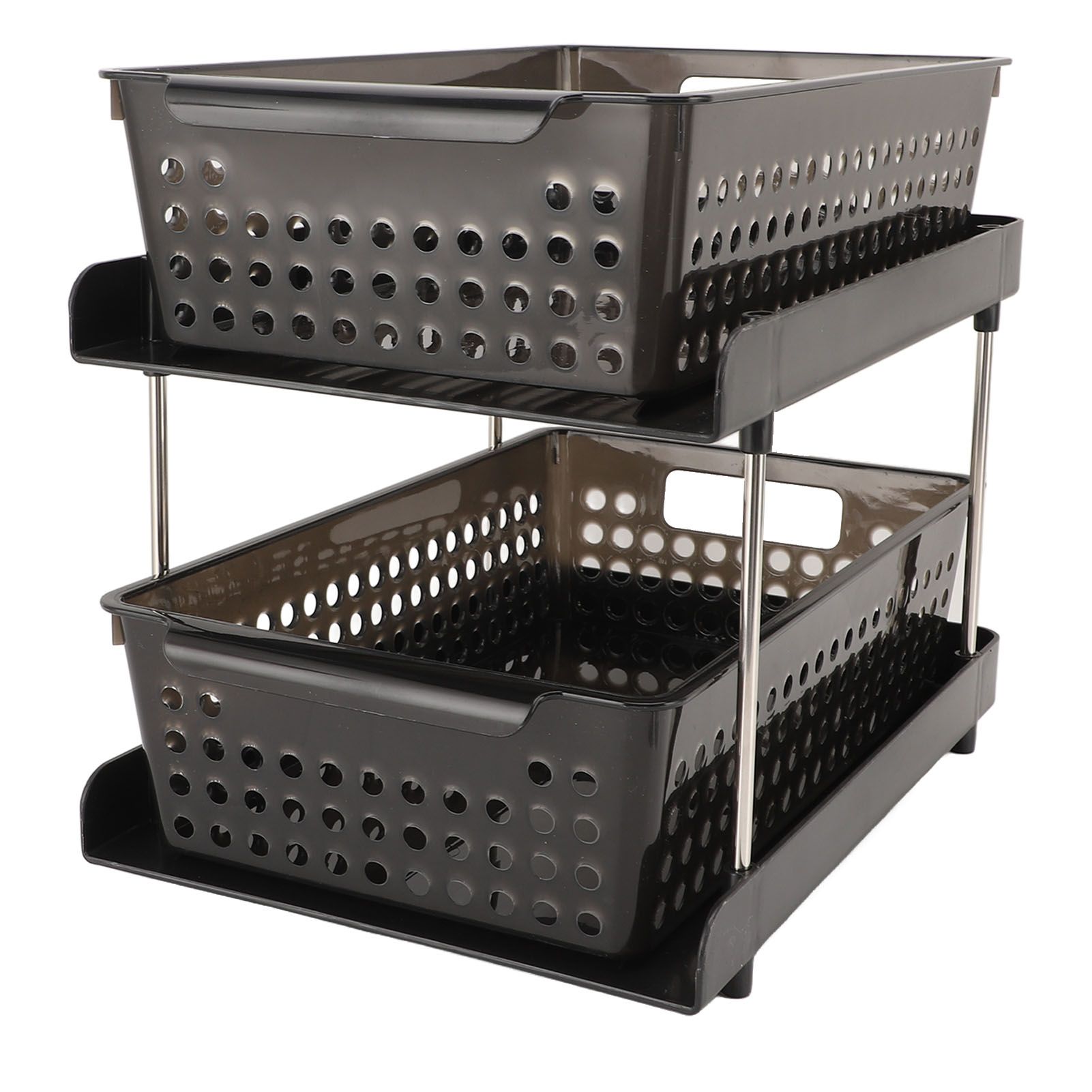 2 Tier Organizer Multipurpose Storage Baskets Bathroom Storage Organizer view 4